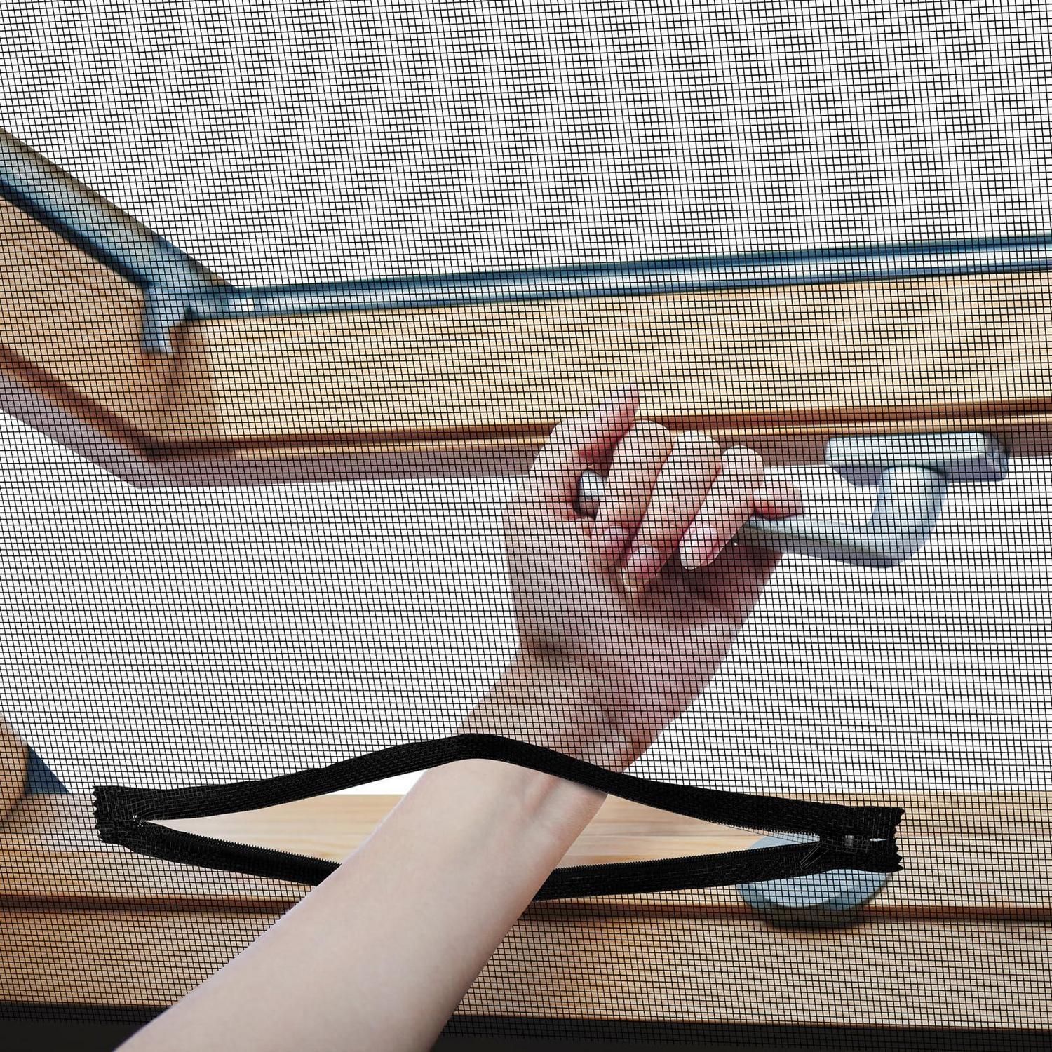 Fliegengitter Für Dachfenster 130x150cm Mit Reißverschluss, Ohne Bohren, Zuschneidbar
