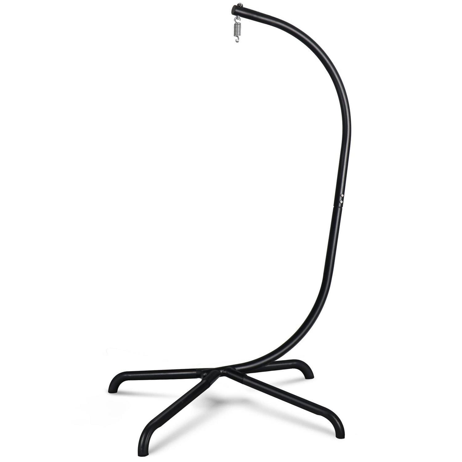 Hängesessel Ständer C-form Mit Federhaken, 145 Kg, Schwarz