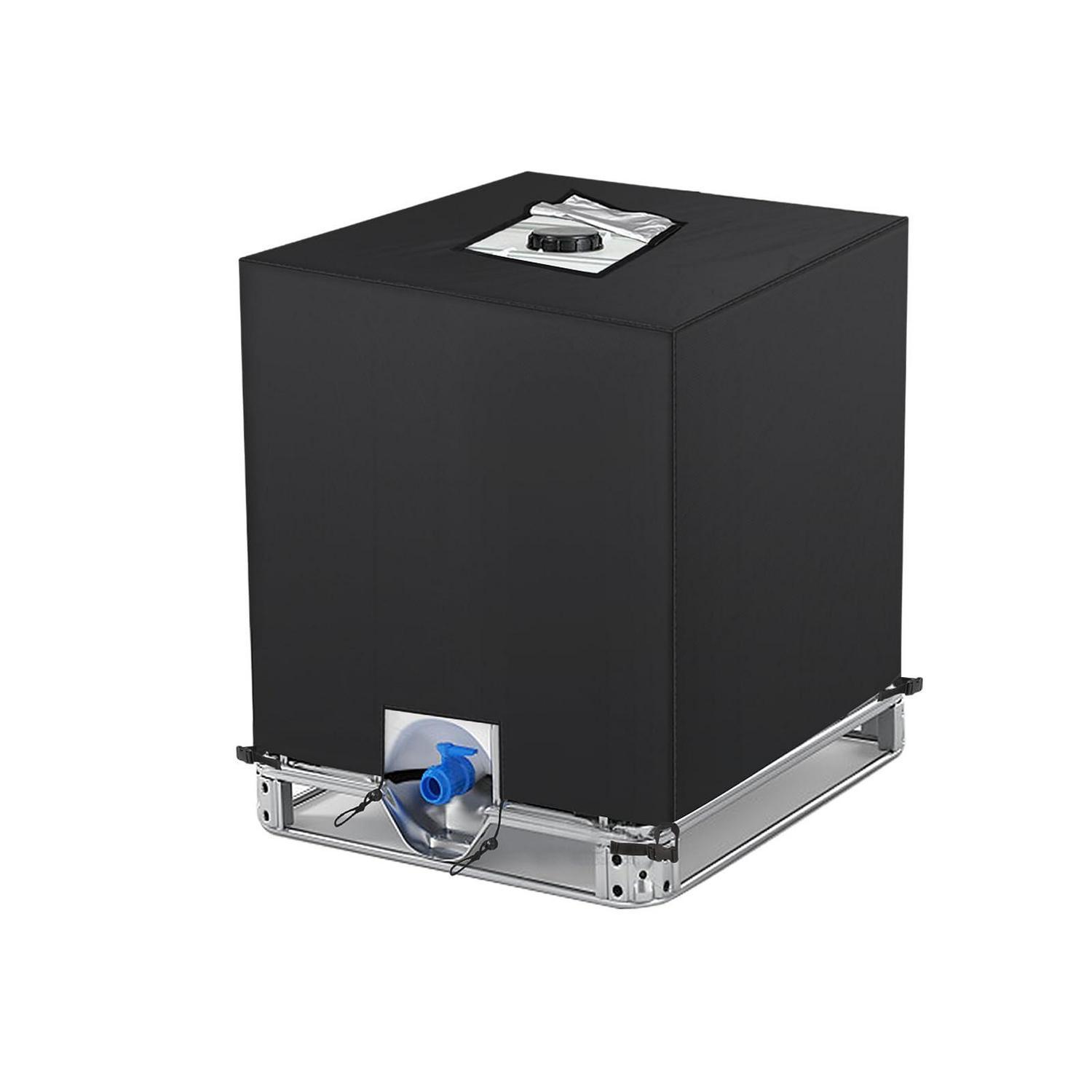 Ibc Tank Abdeckung 1000l Schwarz, Uv-schutz, Winddicht, 120x100x116cm