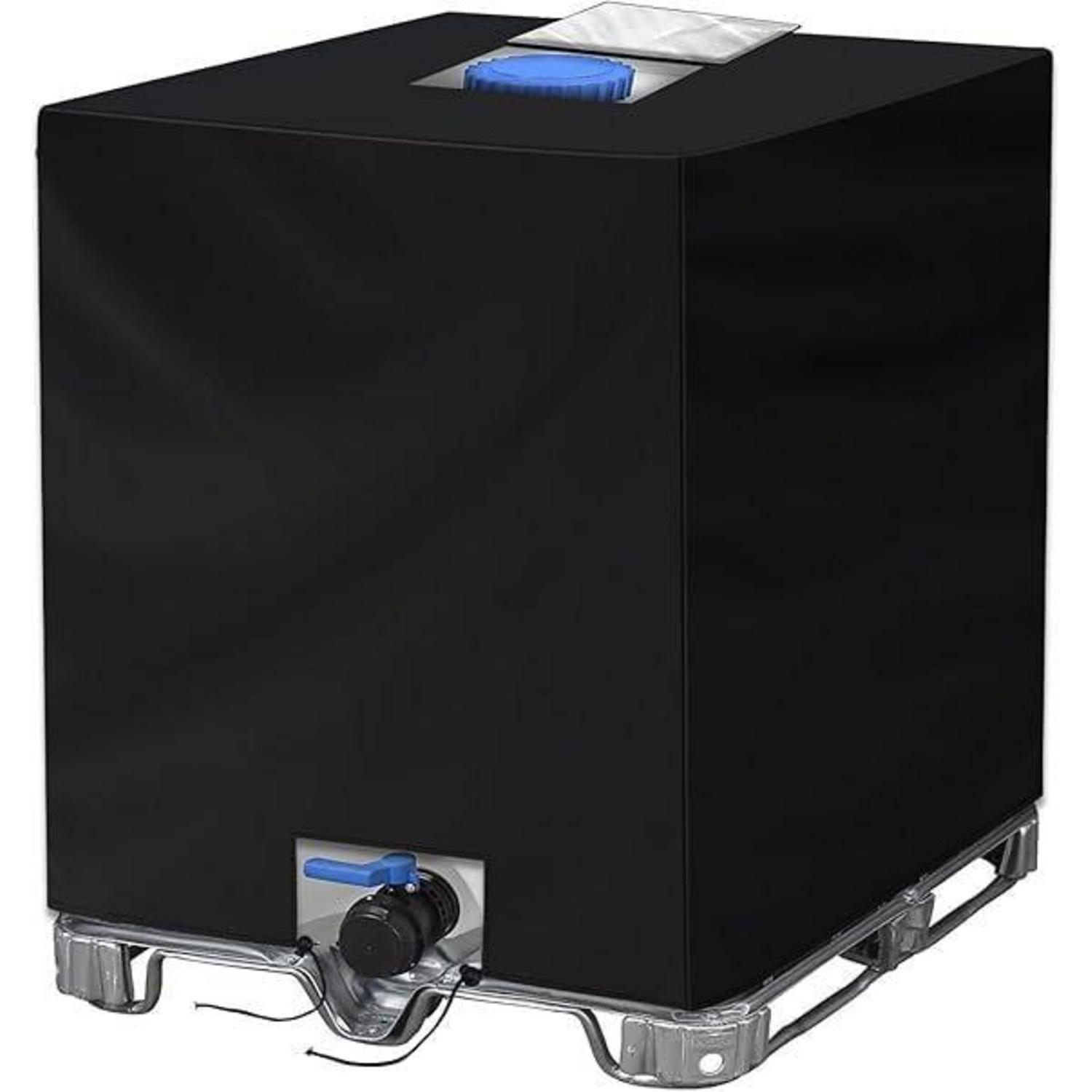 Ibc Tank Abdeckung 1000l Schwarz Staubdicht Uv-schutz 120x100x116cm Polyester