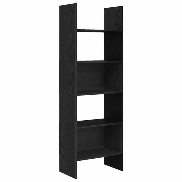 vidaXL Bücherregal Schwarz Eichen-Optik 60 x 35 x 180 cm Holzwerkstoff 875023