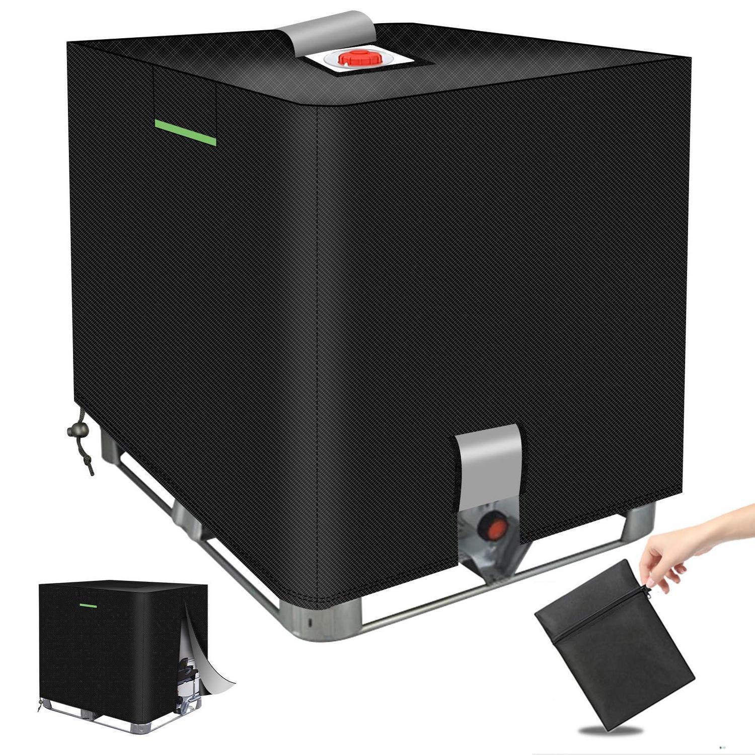 Ibc Tank Abdeckung 1000l Mit Uv-schutz, 420d Wasserdicht, Mit Reißverschluss Und Reflektor