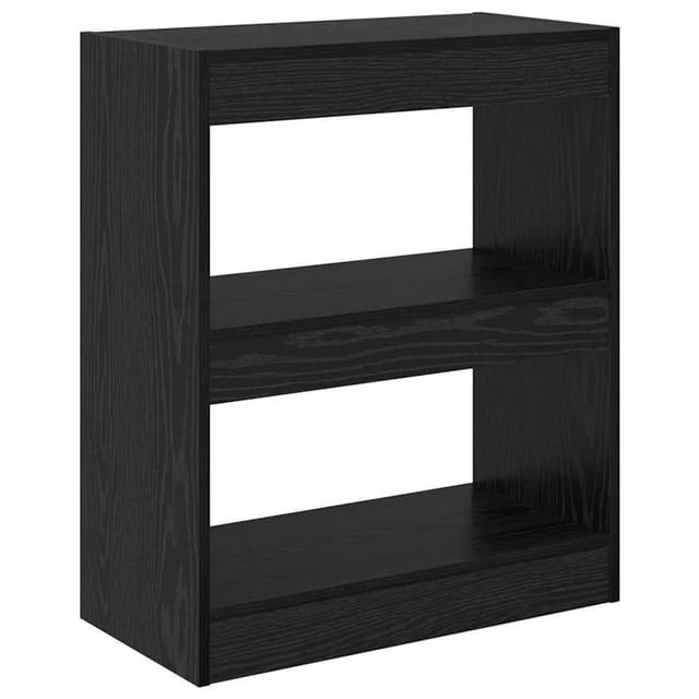 vidaXL Bücherregal Schwarz Eichen-Optik 60 x 30 x 72 cm Holzwerkstoff 880458