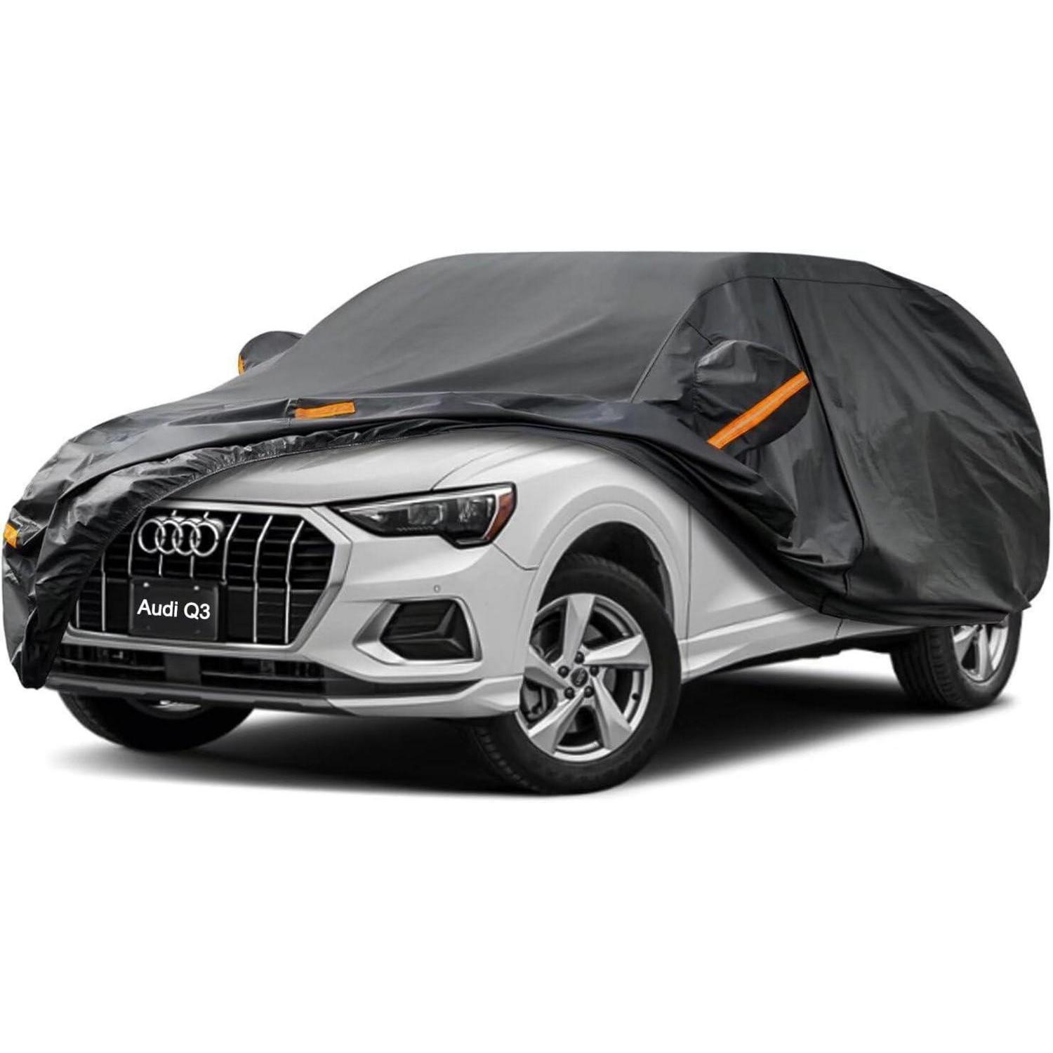 Vollgarage Autoplane Wasserdicht Atmungsaktiv Für Audi Q3 (2012-2025) Mit Reflektoren