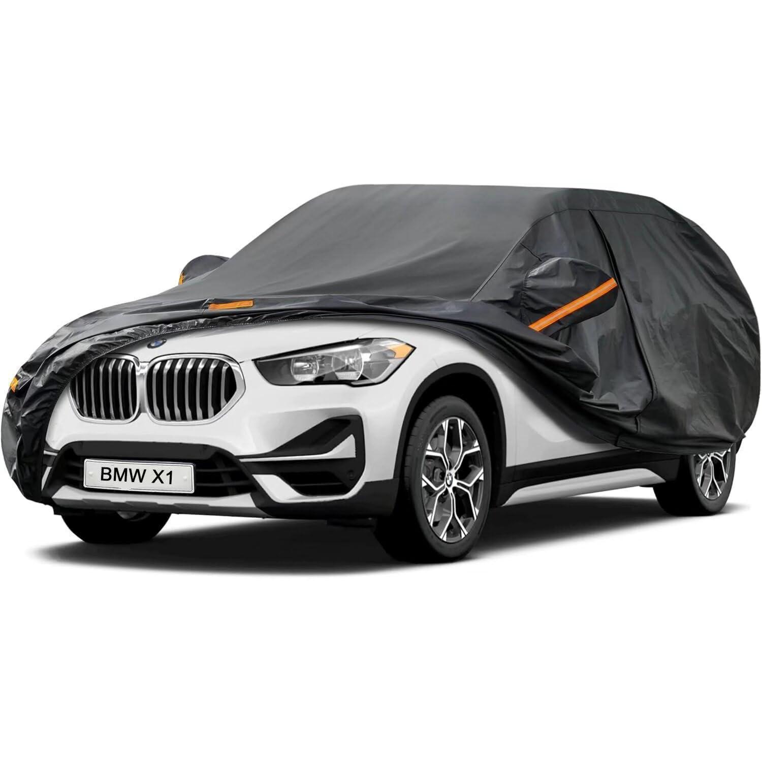 Vollgarage Autoplane Wasserdicht Für Bmw X1 (2009-2025) Mit Reflektoren