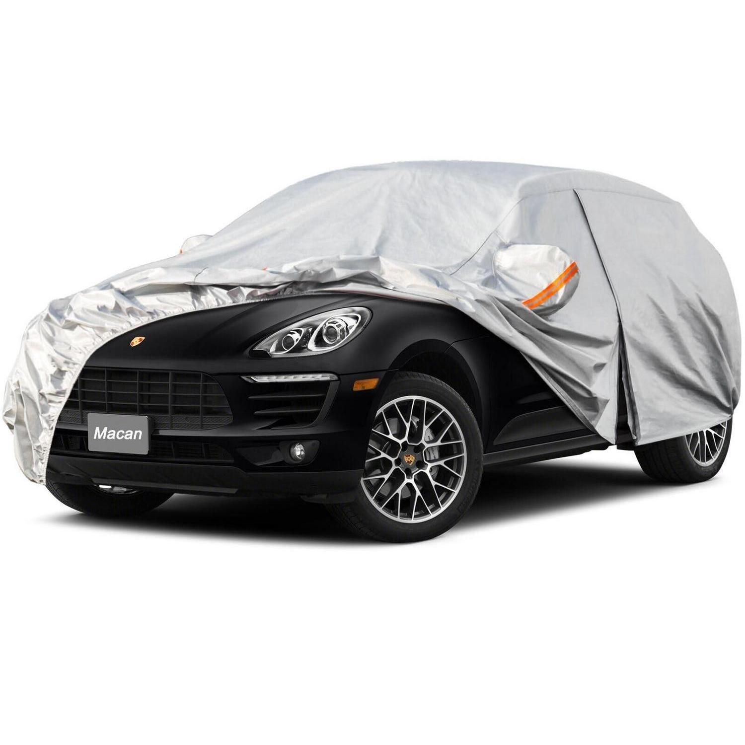 Vollgarage Autoplane Für Porsche Macan (2014-2025) Wasserdicht Staubschutz Silber