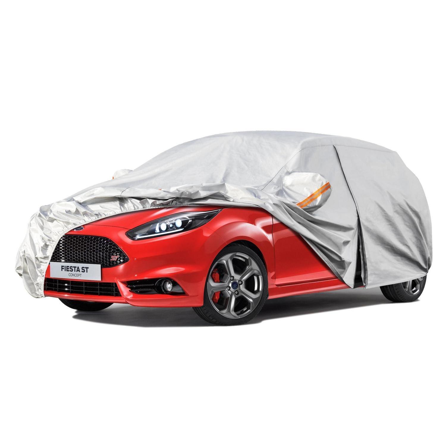 Autoabdeckung Wasserdicht Für Ford Fiesta (1989-2025) 6-lagig Atmungsaktiv Mit Reflektoren