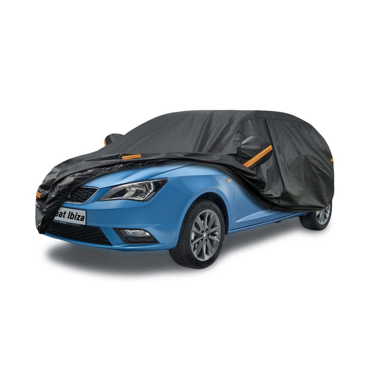Vollgarage Autoplane Wasserdicht Atmungsaktiv Für Seat Ibiza (1993-2025) Schwarz