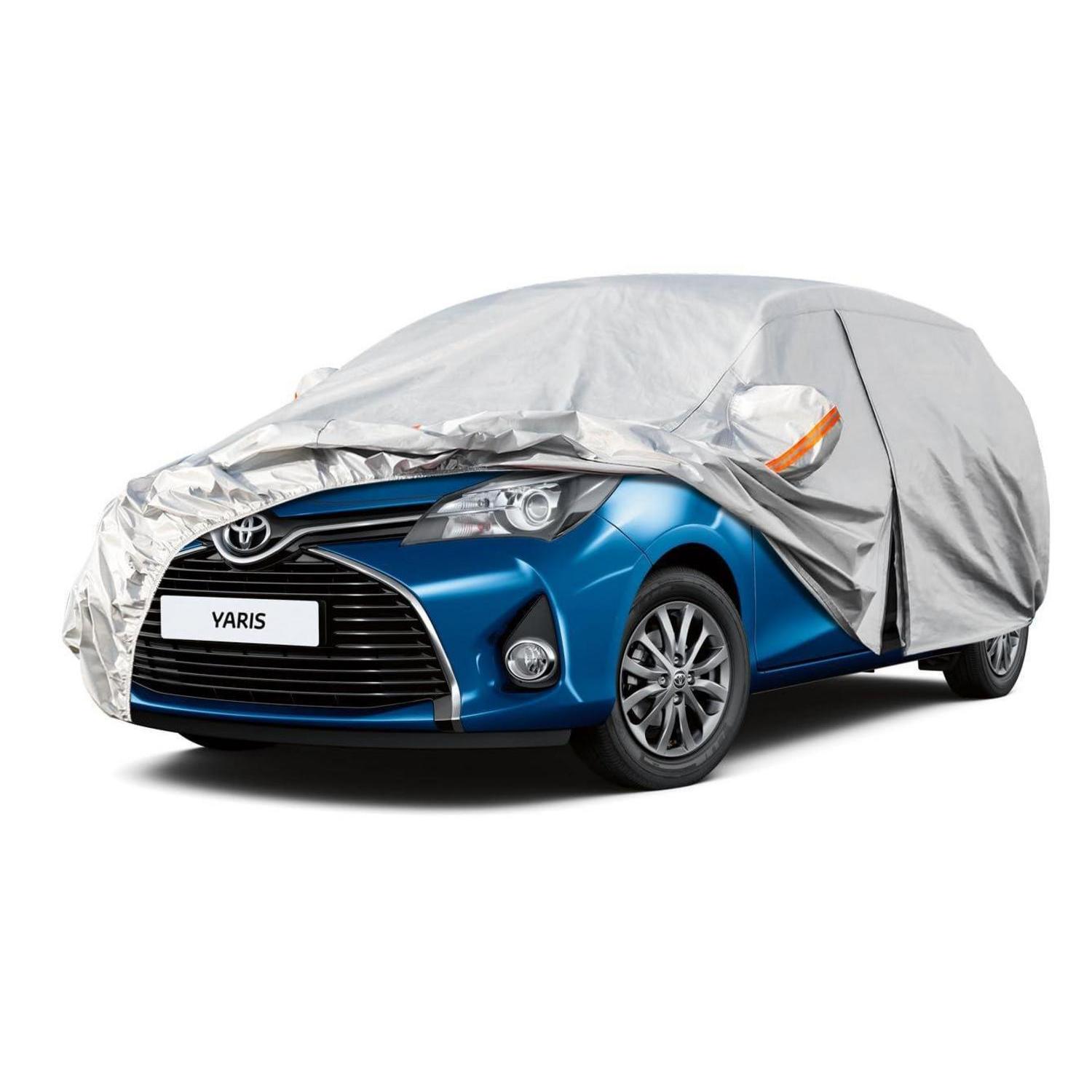 Vollgarage Autoplane Für Toyota Yaris (1999-2025) Wasserdicht Staubschutz Silber