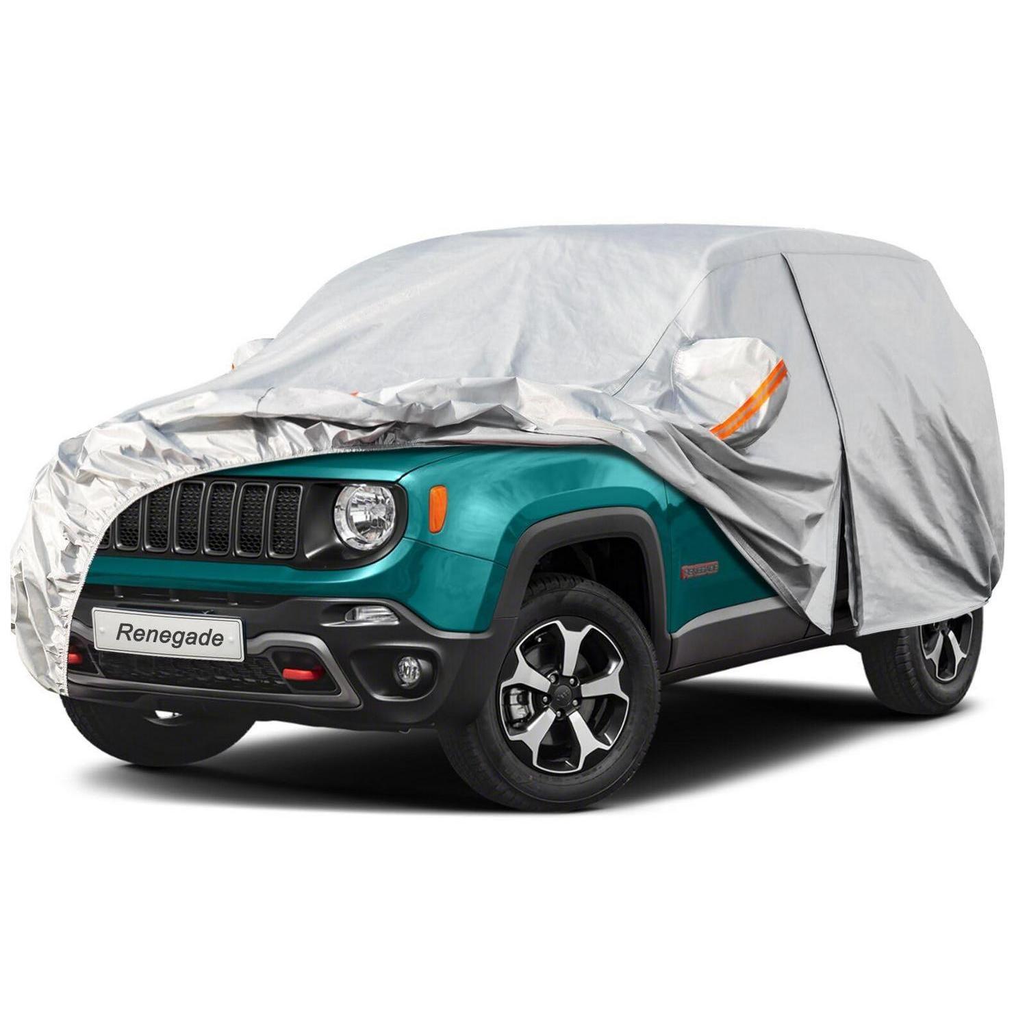 Vollgarage Autoplane Wasserdicht Atmungsaktiv Für Jeep Renegade (2014-2025) Silber