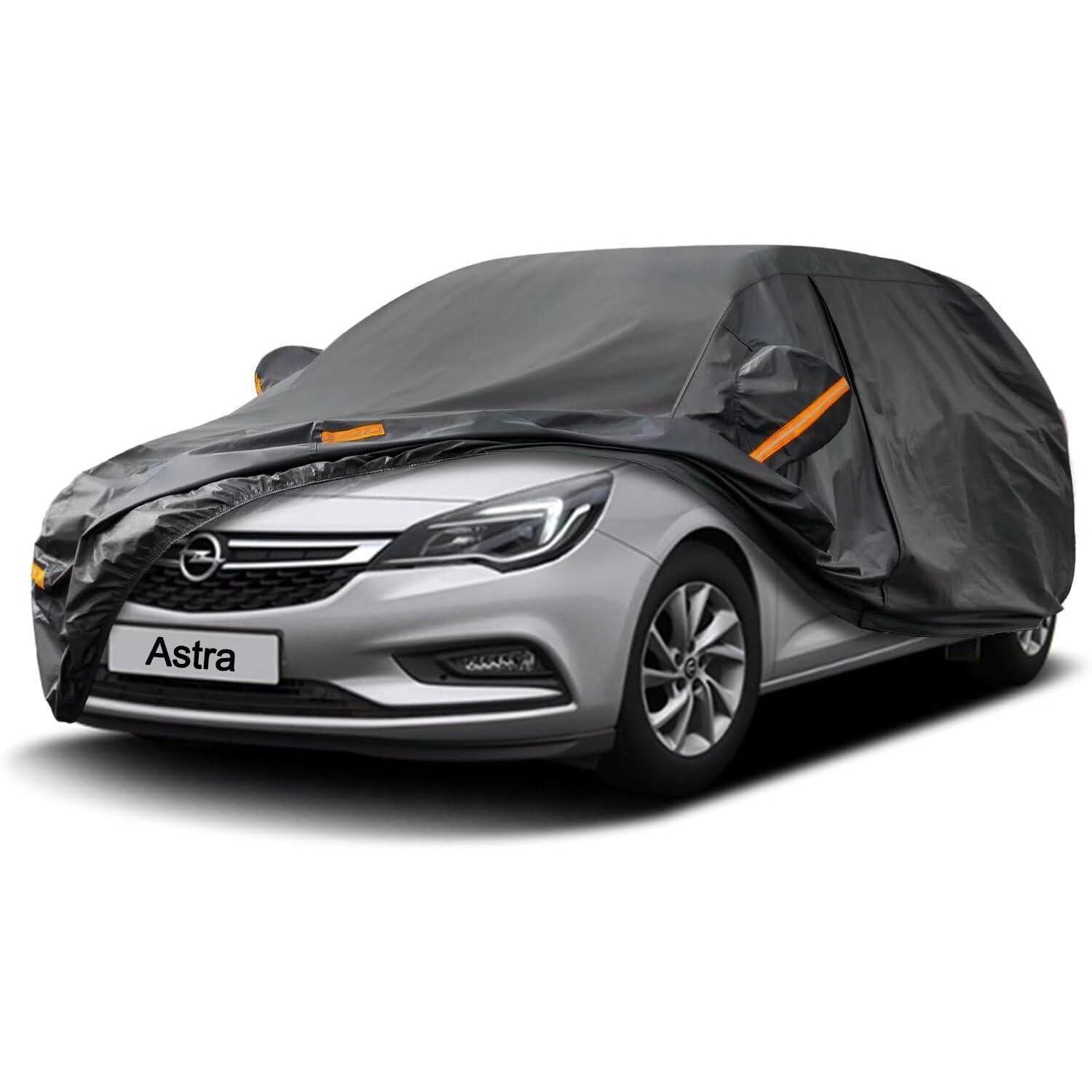 Autoplane Wasserdicht Für Opel Astra (2004-2025) 7-schichten Vollgarage Staubschutz Mit Reflektoren