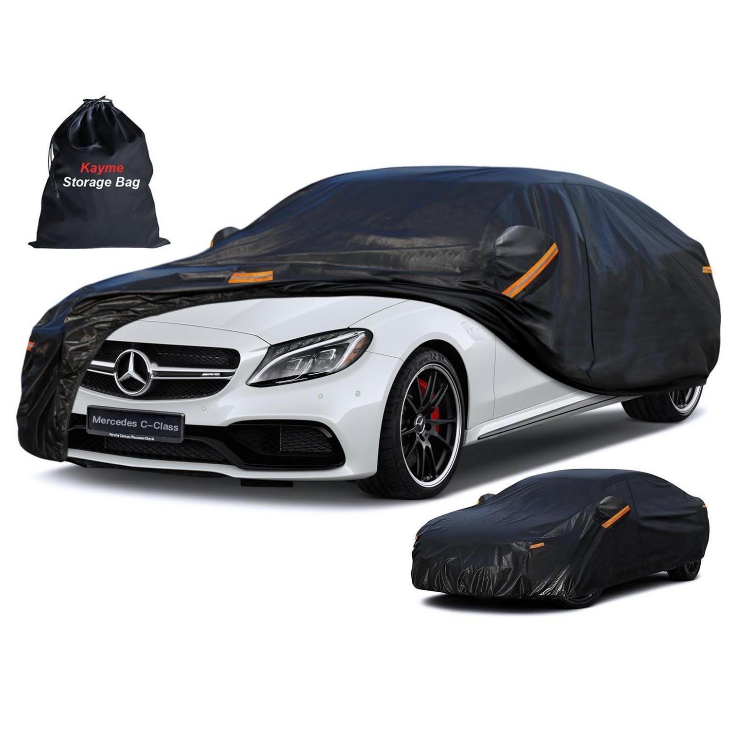 Autoplane Wasserdicht Für Mercedes C-klasse Limousine (2007-2025) 7-lagig Mit Reißverschluss