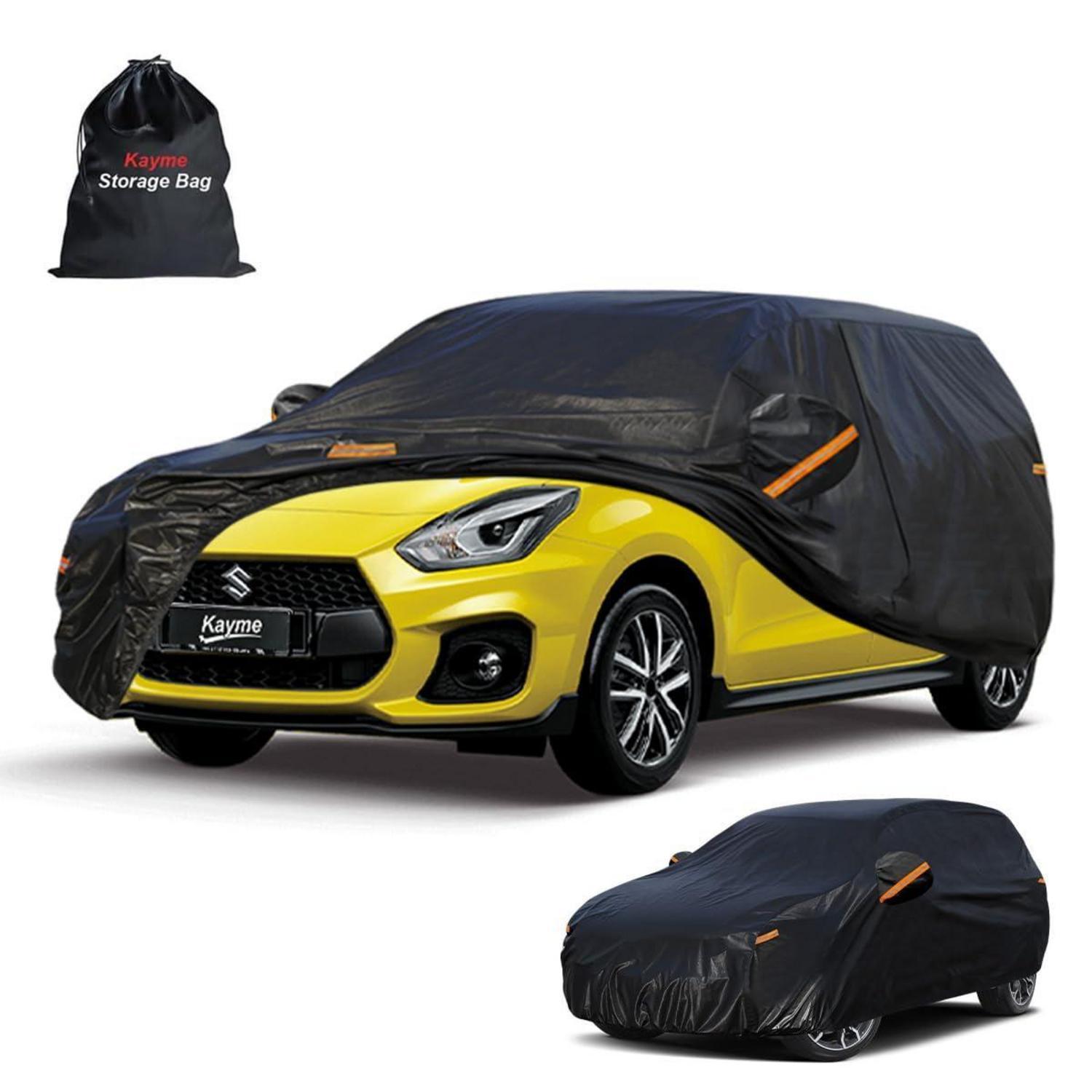 Wasserdichte Autoplane Für Suzuki Swift (2004-2025) 7-schichten Vollgarage Mit Reflektoren
