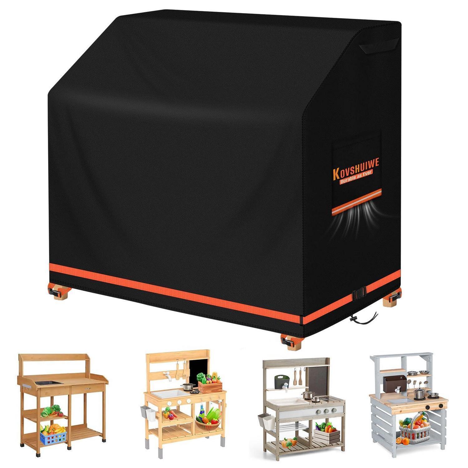 Matschküche Abdeckung 110x50x95 Cm, 420d Oxford Stoff, Wasserdicht, Uv-beständig