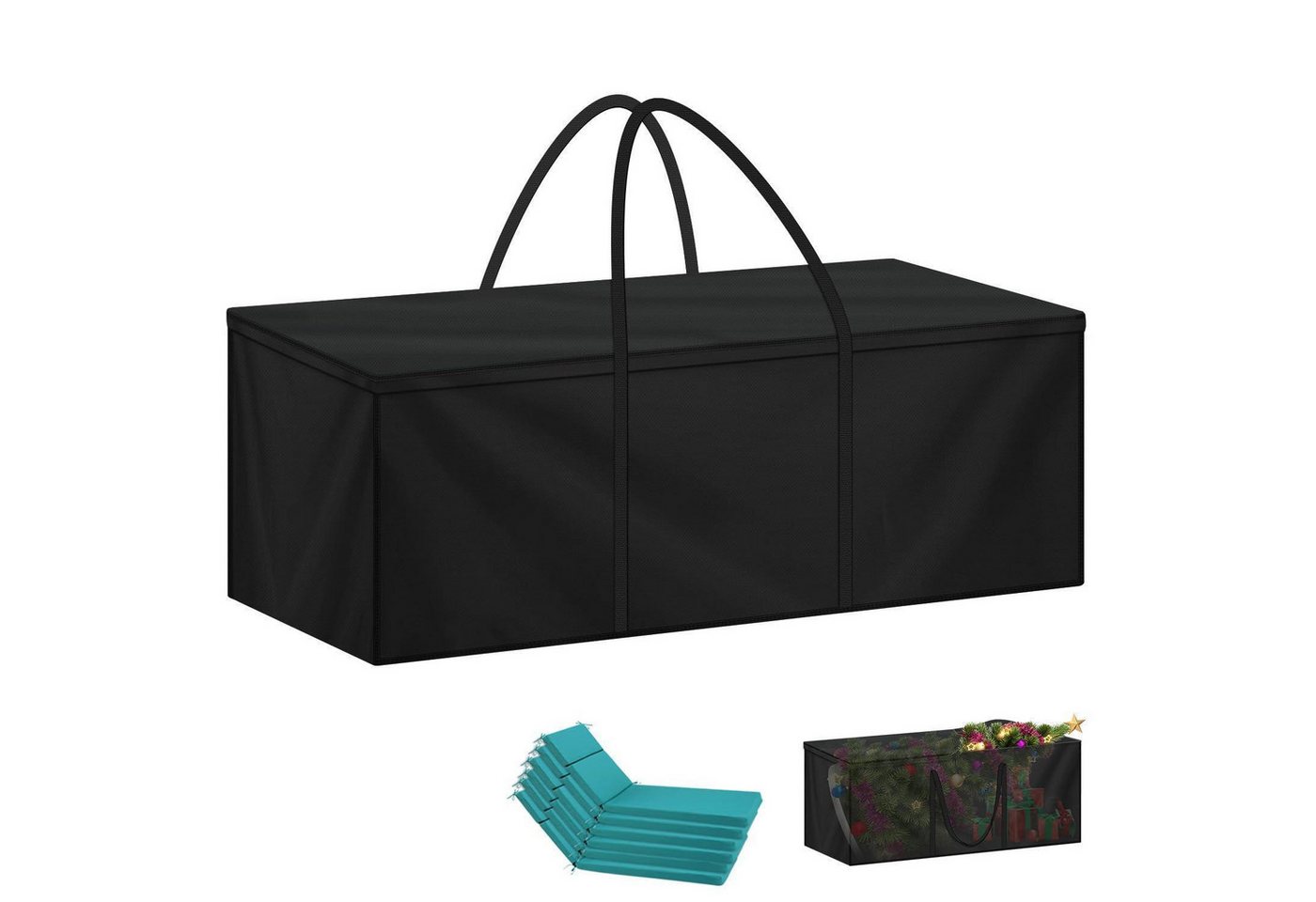 Gartenauflagen Tasche 175x60x80cm Wasserdicht 420d Oxford Mit Tragegriffen Bild 2