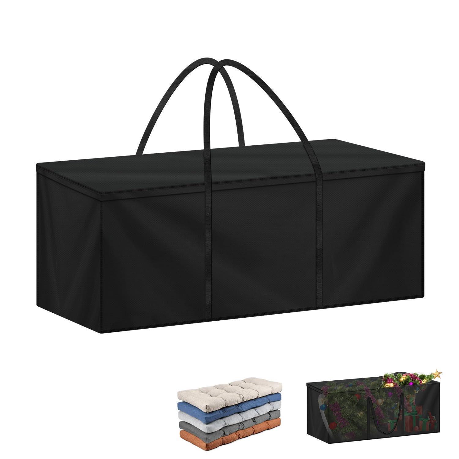 Gartenauflagen Tasche 125x40x55cm, 420d Oxford, Wasserdicht, Mit Tragegriffen