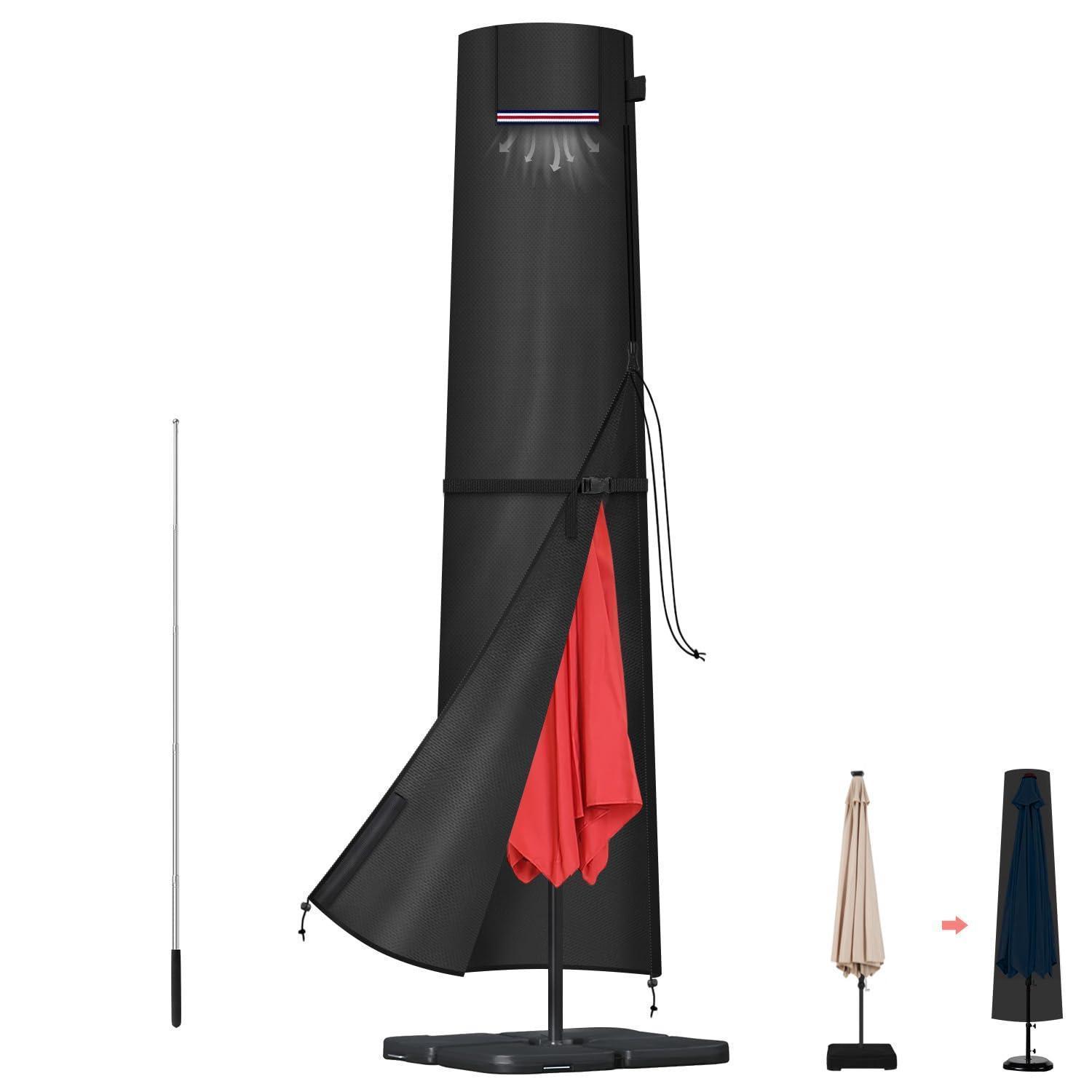 Sonnenschirm Hülle 220cm Wasserdicht Mit Stab, 420d Oxford Abdeckung