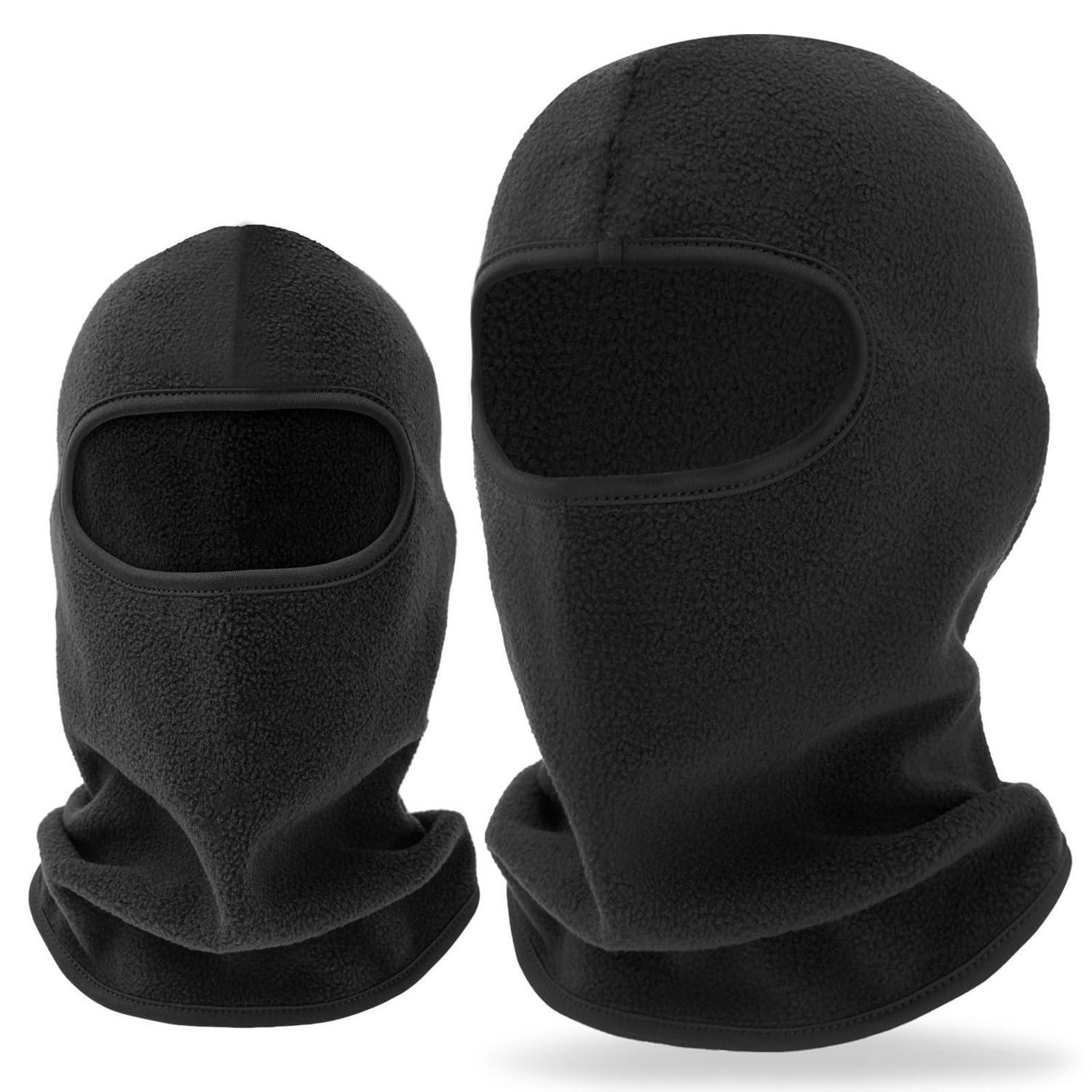 Sturmhaube Fleece Winddicht Uv-schutz Für Damen Und Herren, Schwarz