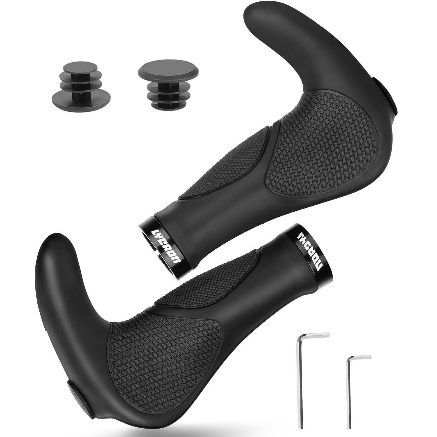 Ergonomische Fahrradgriffe Rutschfest Mit Aluminium-lock Für Mtb, Citybike, Roller