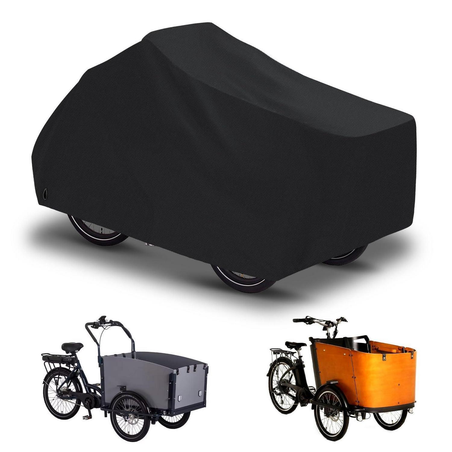 Lastenrad Abdeckung Wasserdicht 600d Oxford, 225x105x110cm, Schwarz