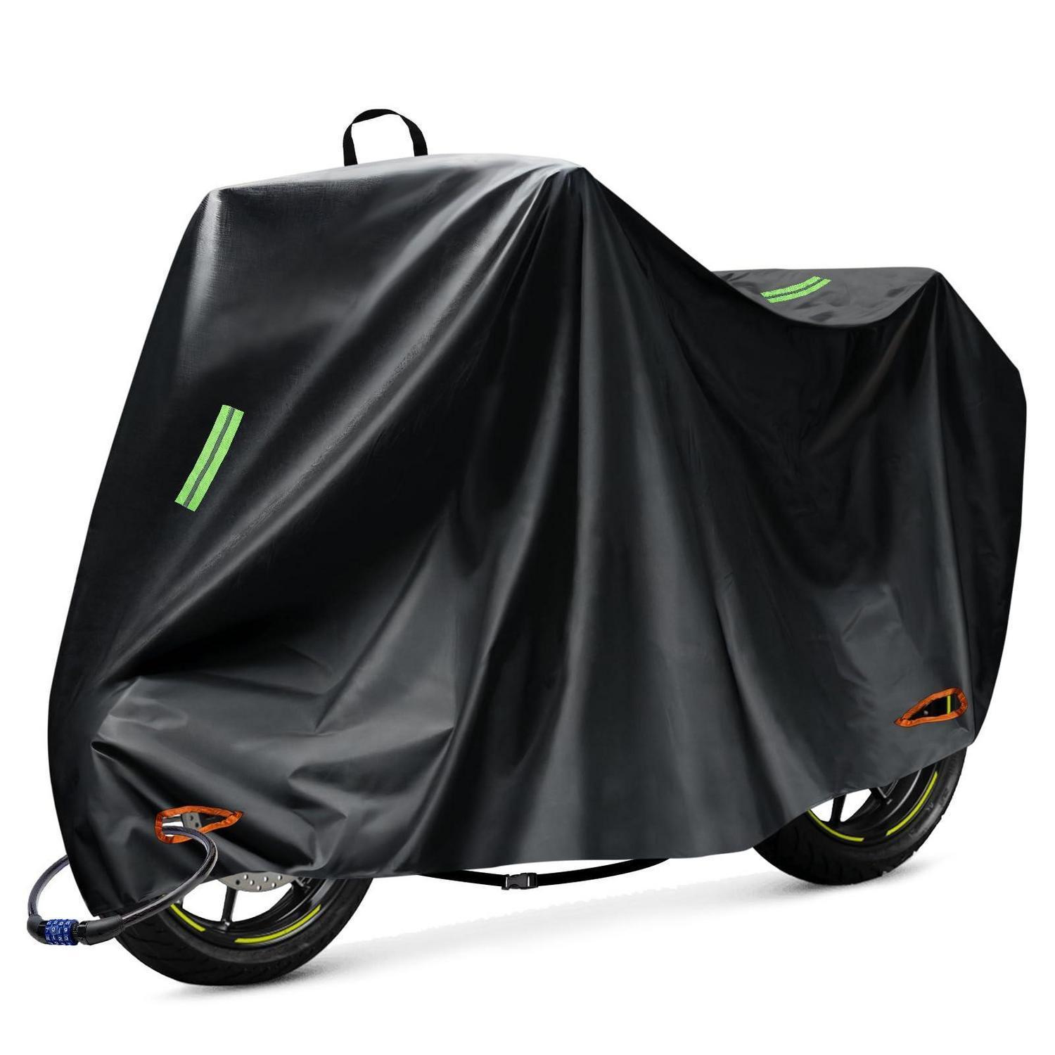 Motorrad Abdeckplane 210d Wasserdicht Für Roller & Moped Mit Schlosslöchern