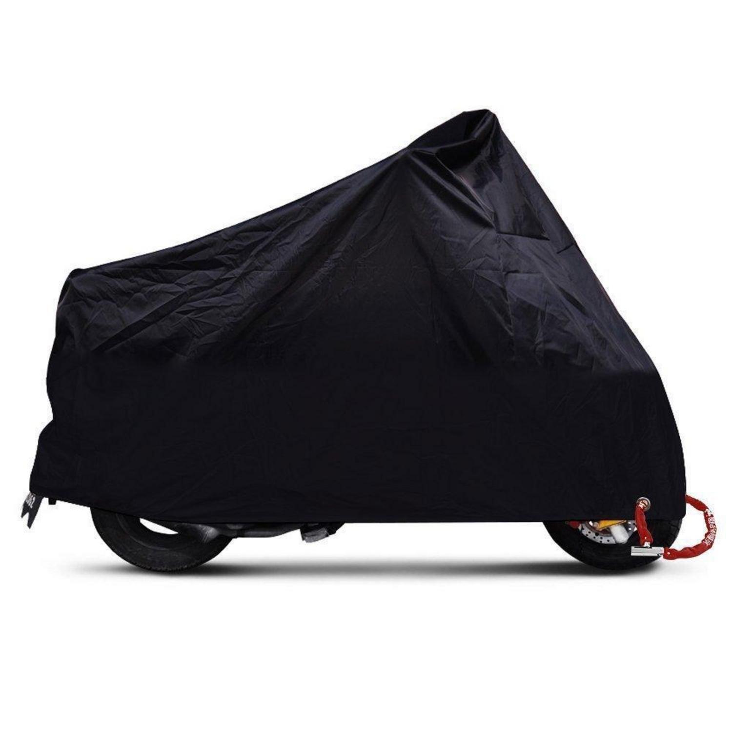Motorrad Abdeckung 2xl Wasserdicht Uv-schutz Mit Schlosslöchern Und Gurt