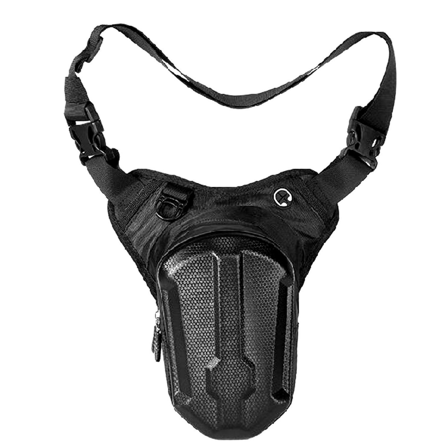 Motorrad Beintasche & Bauchtasche 2in1 Für Damen Herren, Hartschalen Oberschenkeltasche