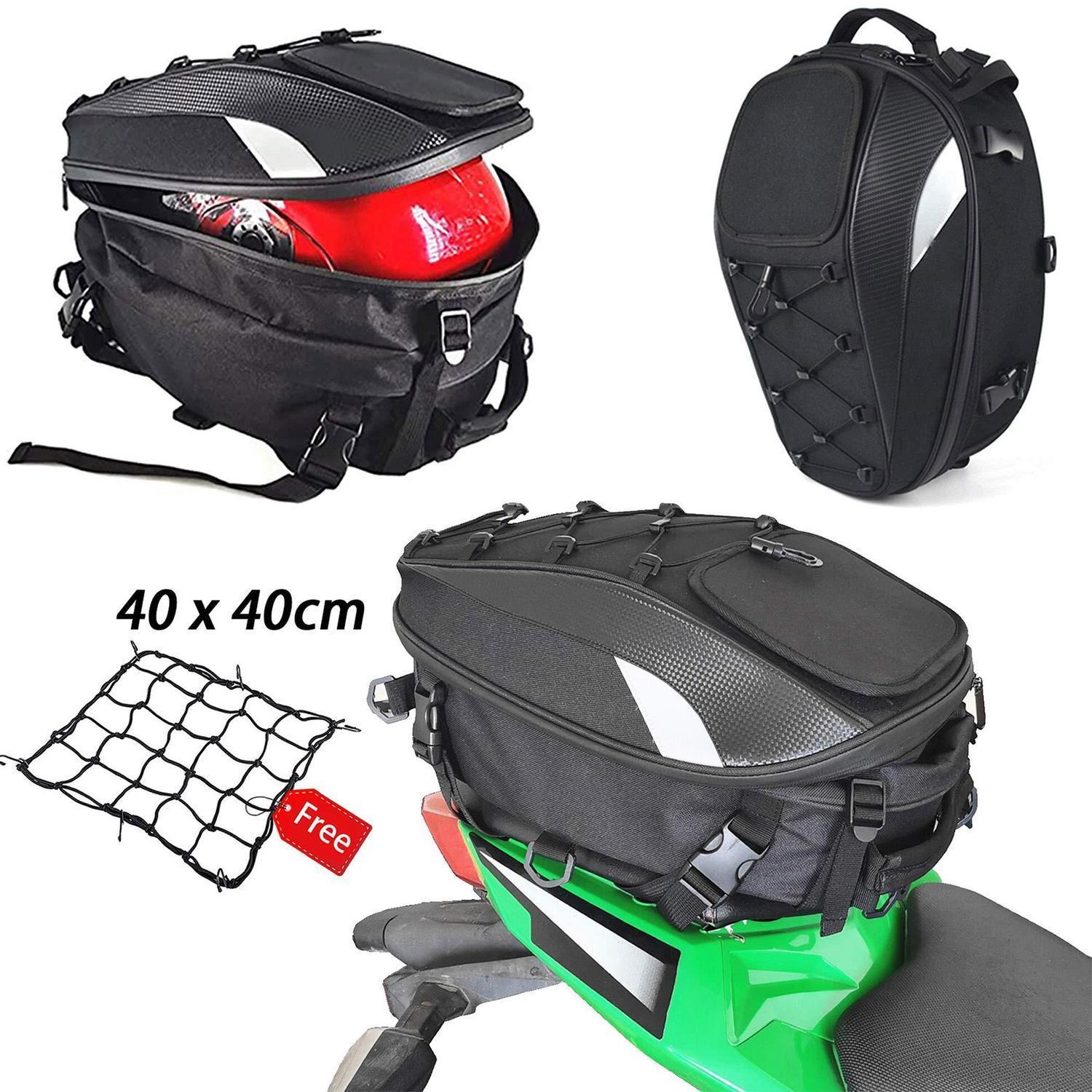 Motorrad Hecktasche Wasserdicht, Sitztasche & Rucksack Für Helm & Gepäck