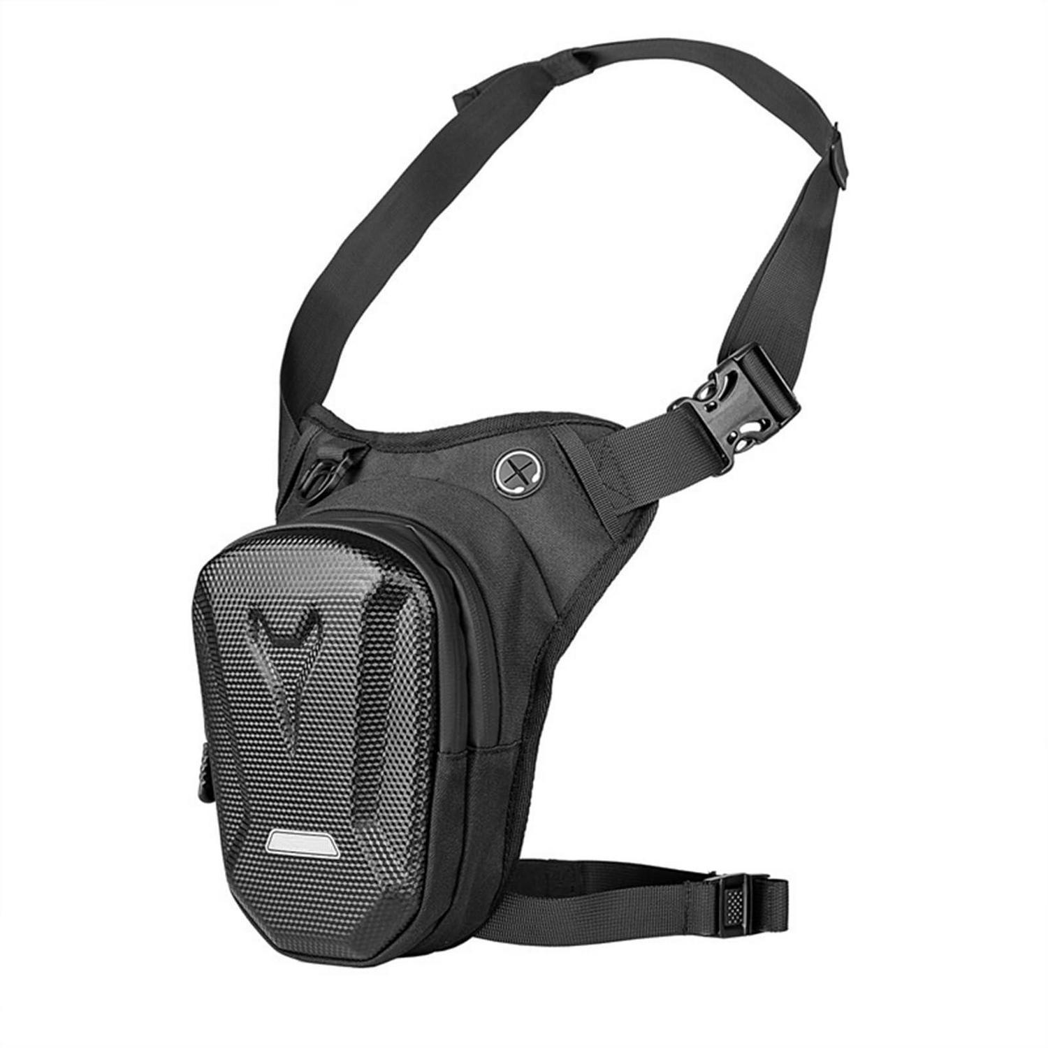 Motorrad Beintasche & Bauchtasche 2in1, Hartschalen Oberschenkeltasche Für Herren & Damen