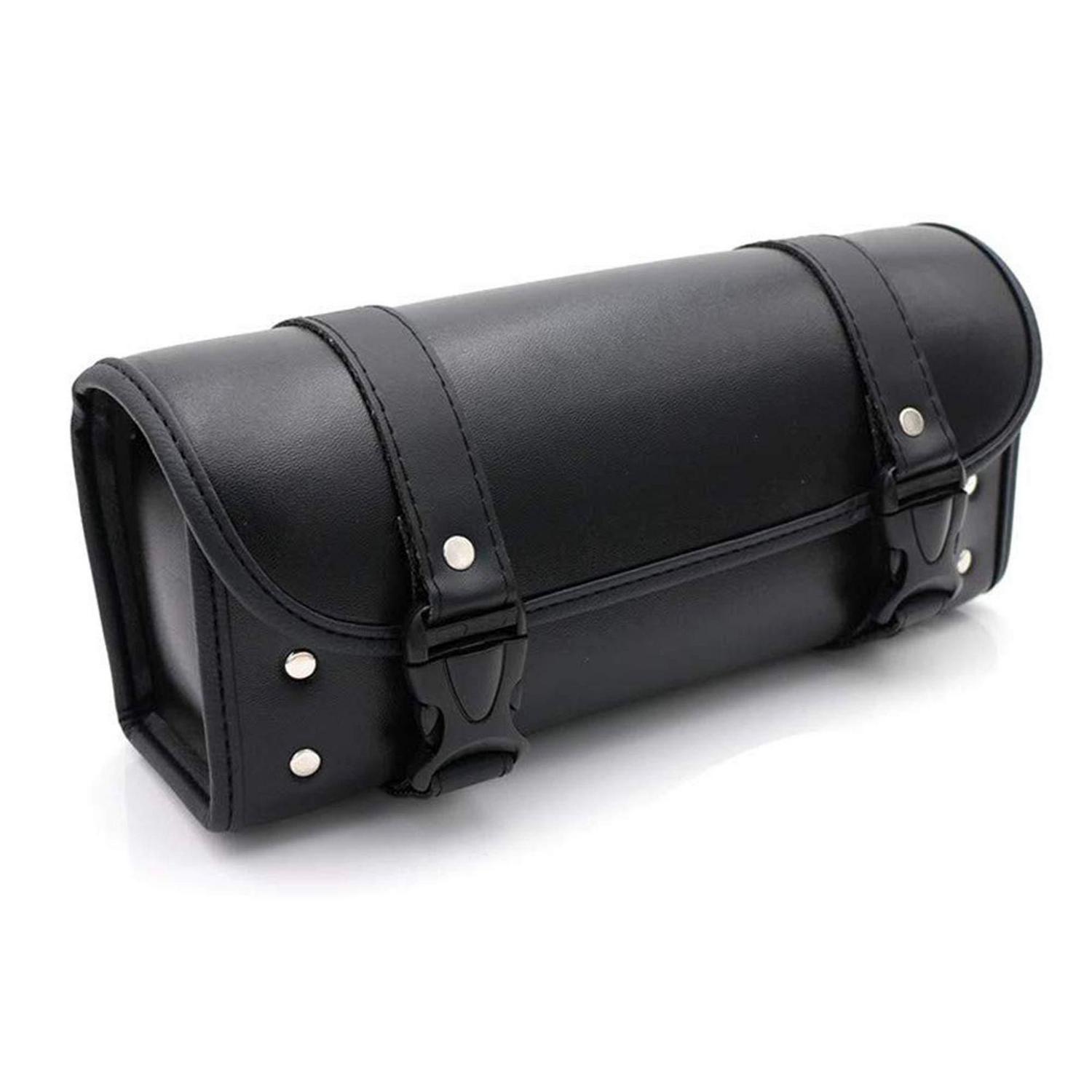 Motorrad Werkzeugtasche Pu Leder Wasserdicht Für Gabel, Lenker, Sissy Bar