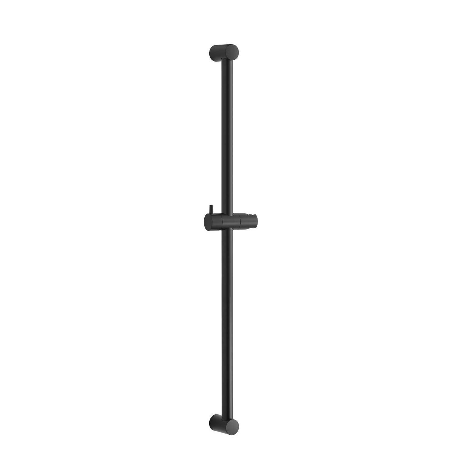 Duschstange 90cm Schwarz, Edelstahl, Höhenverstellbar, Mit Schiebehalterung