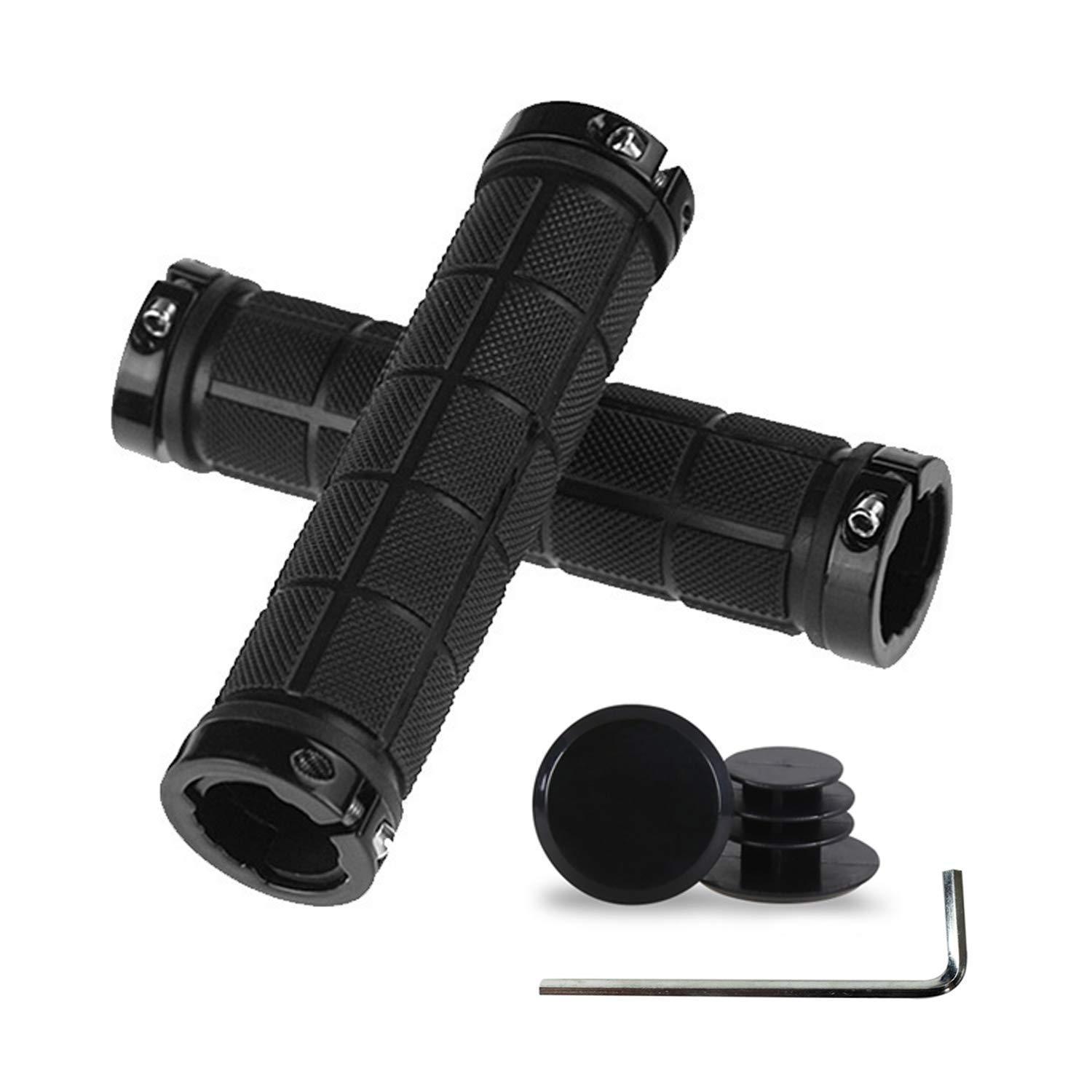 Fahrradgriffe Gummi Anti-rutsch Für Mtb Bmx Trekking, 22mm Lenker, Schwarz
