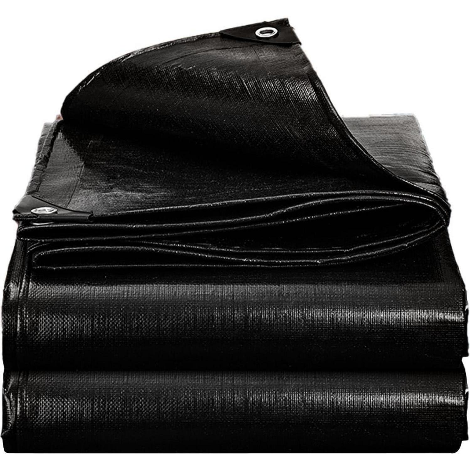 Robuste Abdeckplane 150 G/m² Wasserdicht Reißfest 4x5m Schwarz