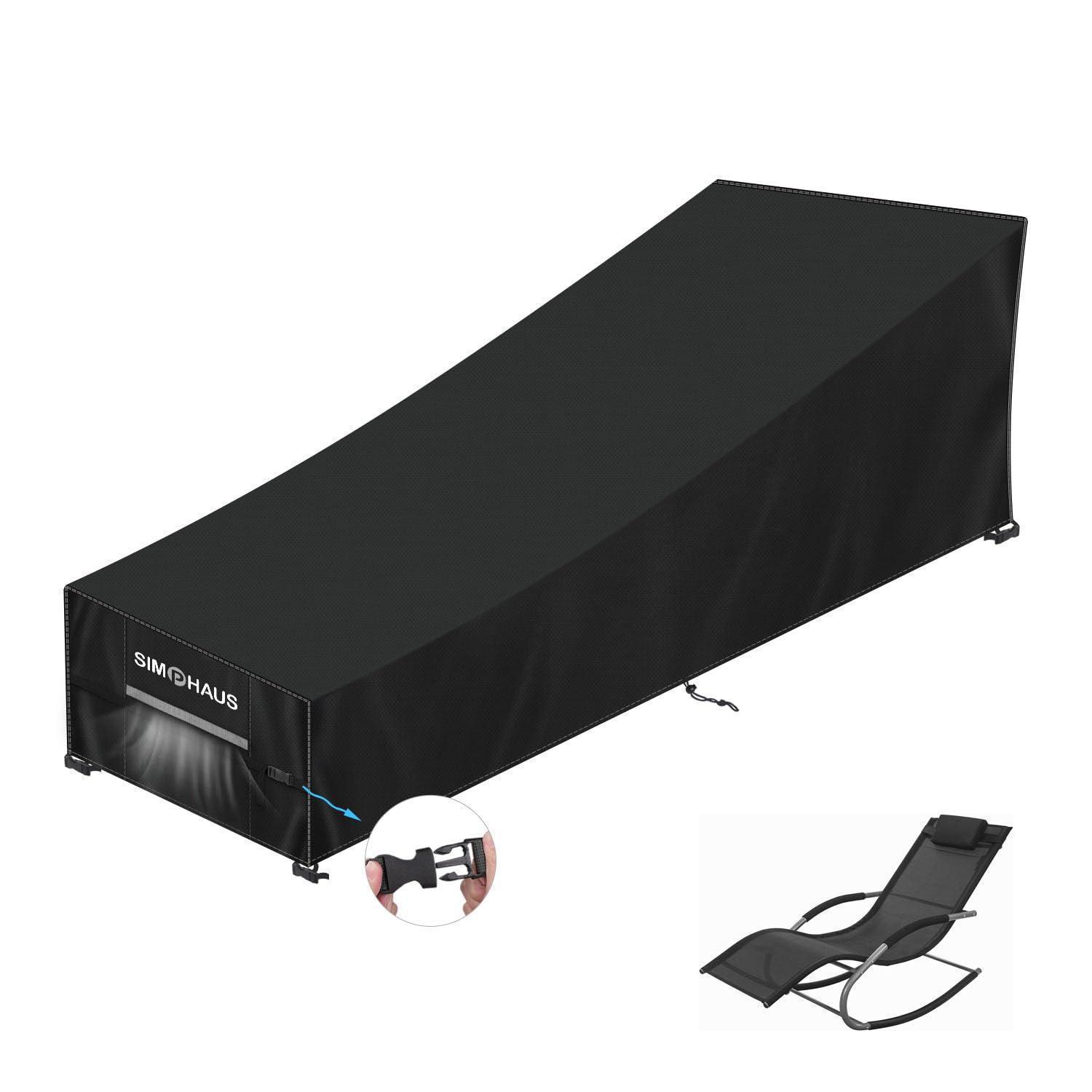 Gartenliege Abdeckung Wasserdicht 160x70cm, Oxford 420d, Uv-schutz, Winddicht