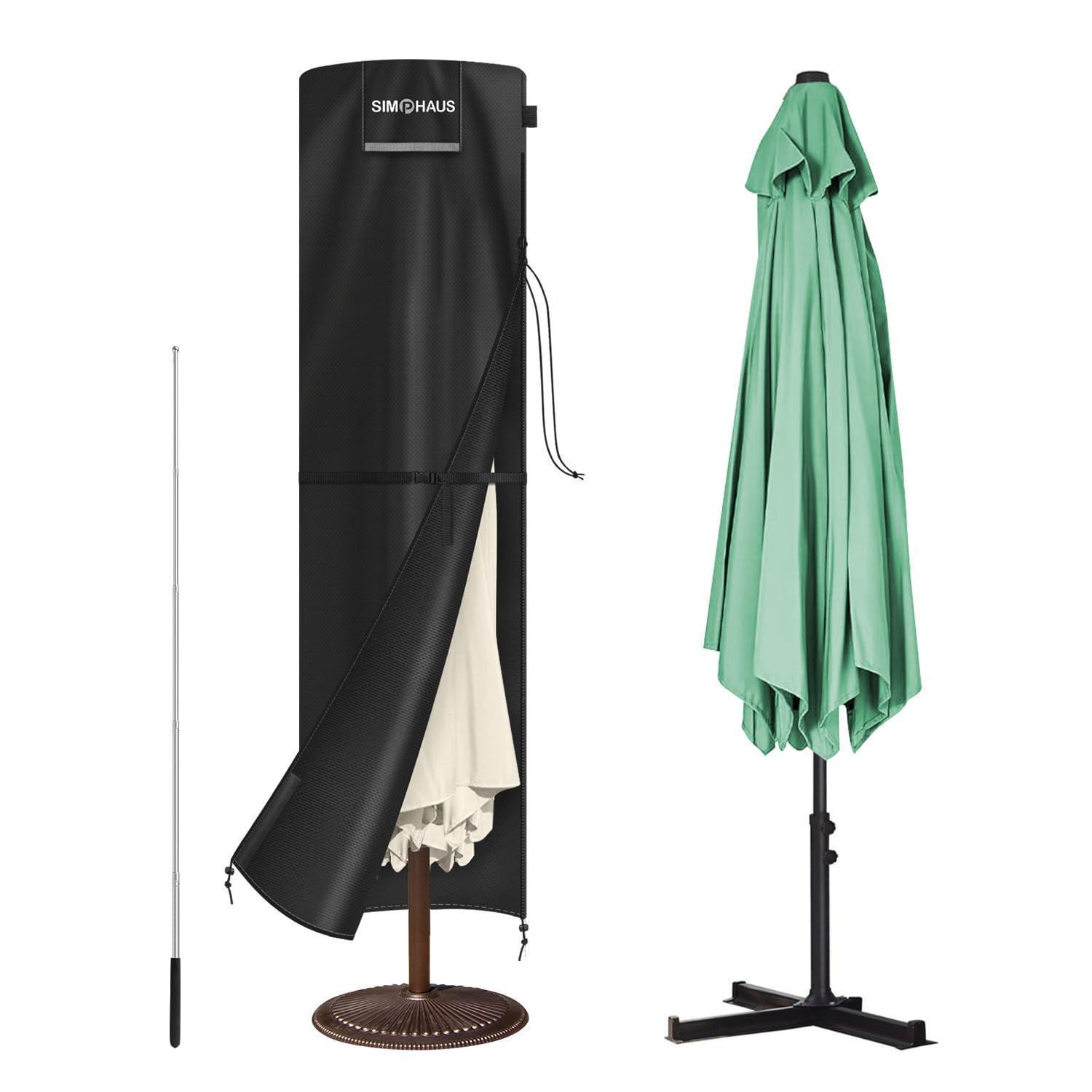 Sonnenschirm Schutzhülle 240x60cm 420d Oxford Wasserdicht Uv-beständig Mit Teleskopstange