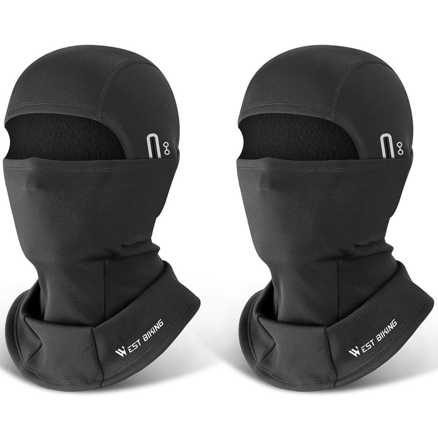 Sturmhaube Motorrad Fahrrad Balaclava Warm Winddicht Atmungsaktiv Für Herren Damen Einheitsgröße Schwarz