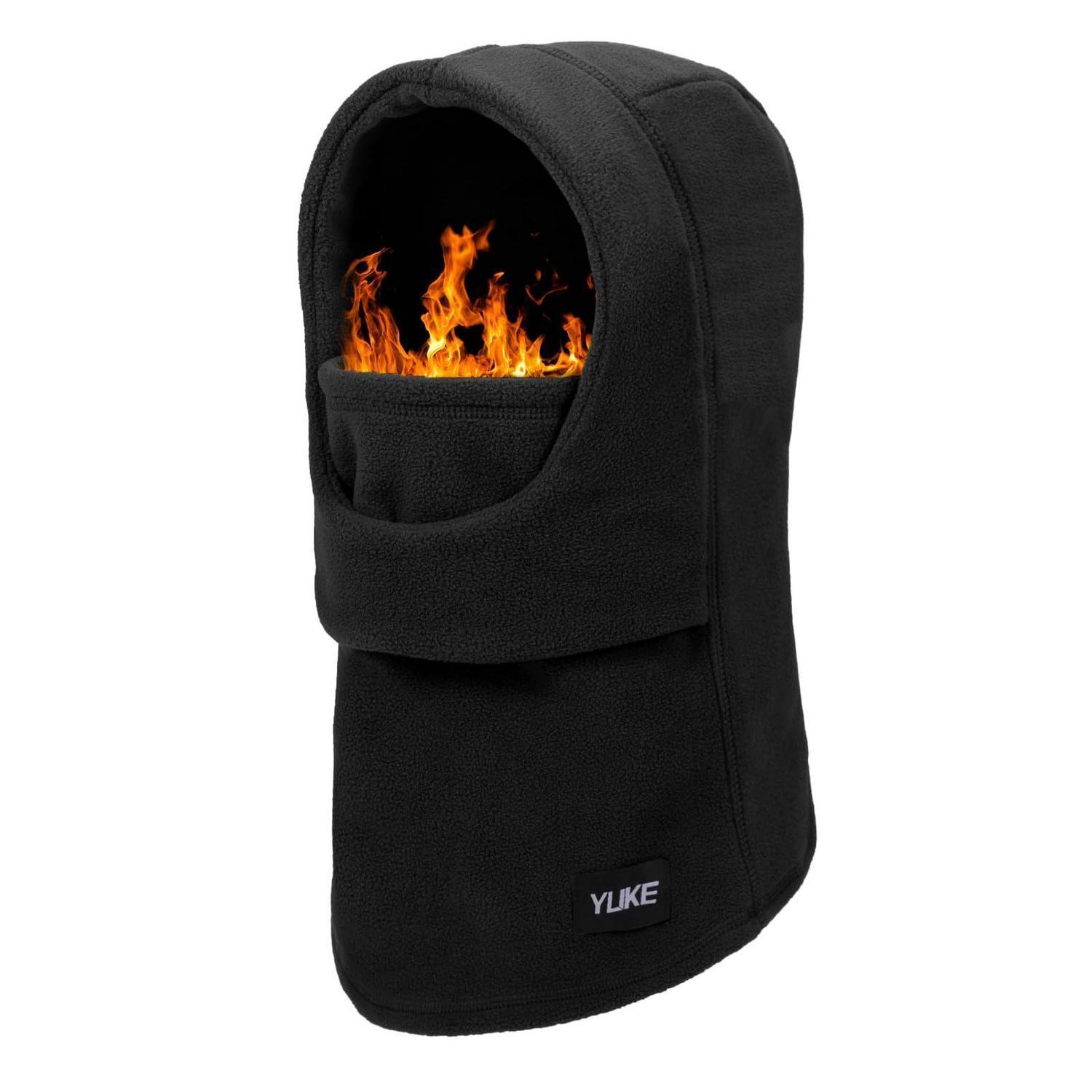 Thermo Fleece Sturmhaube Für Damen Und Herren, Winddicht, Atmungsaktiv, Schwarz