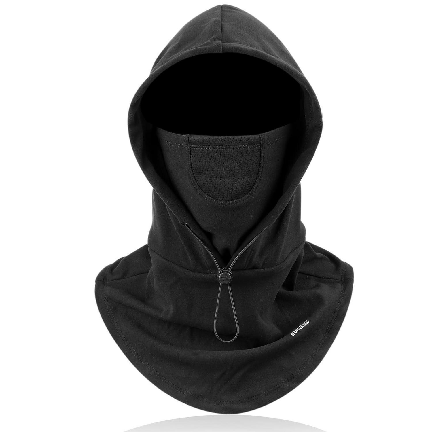 Sturmhaube Winter Unisex Winddicht Thermo Balaclava Skimaske Atmungsaktiv Weich Schwarz