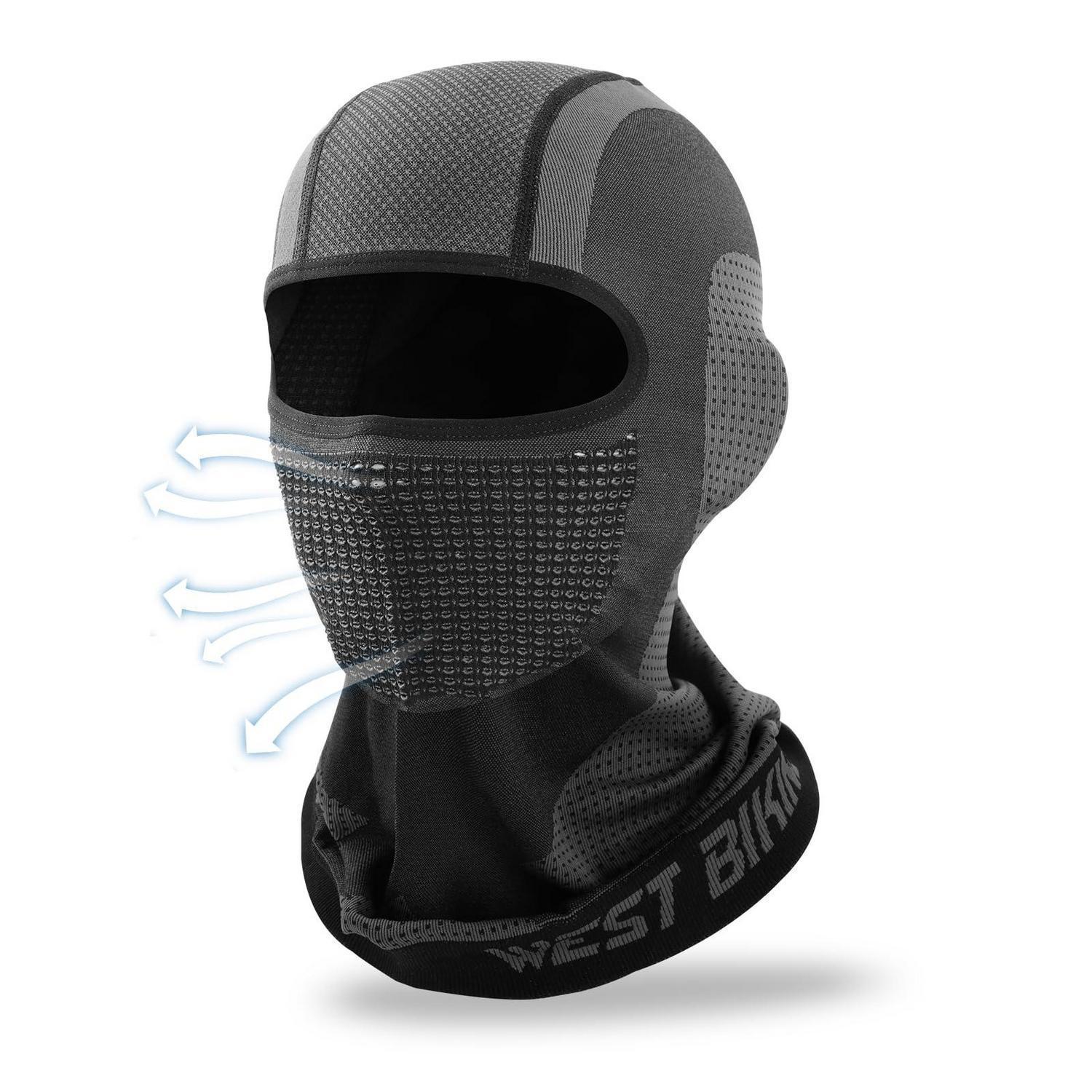Herren Sturmhaube Motorrad Fahrrad Schwarz, Atmungsaktiv Winddicht Elastisch, Winter Skimaske Für Outdoor Sport