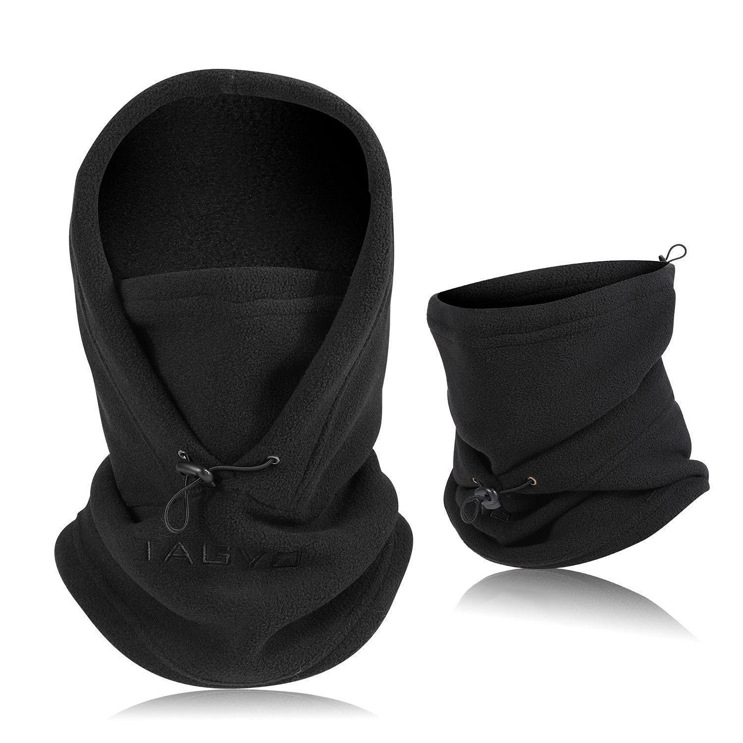 Sturmhaube Thermo-fleece Winddicht Unisex Schwarz Für Wintersport