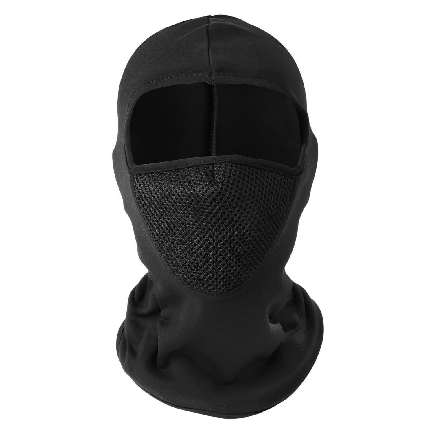 Warme Sturmhaube Mit Atmungsaktivem Mesh, Winddicht, Für Helm, Schwarz
