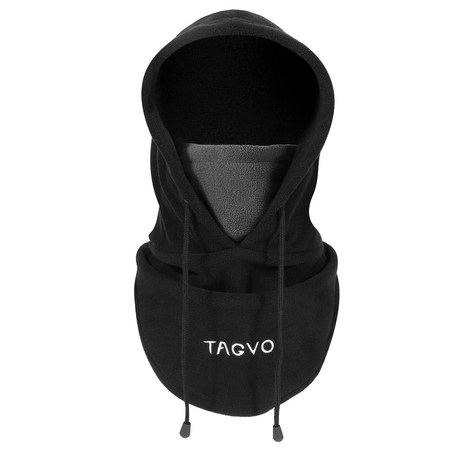 Warme Sturmhaube Mit Kapuze Für Damen Und Herren, Fleece, Verstellbar, Schwarzgrau