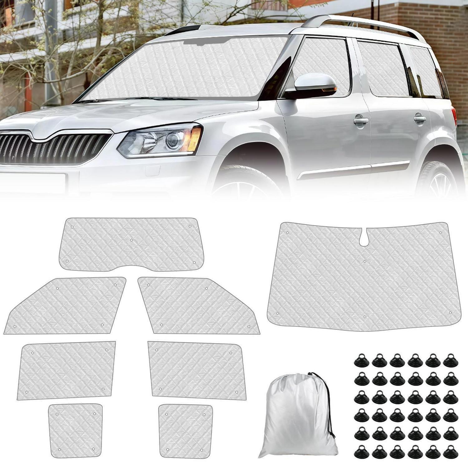 Thermomatte Fahrerhaus 8-teilig Für Skoda Yeti 5l (2009-2017) Sonnenschutz & Isolierung