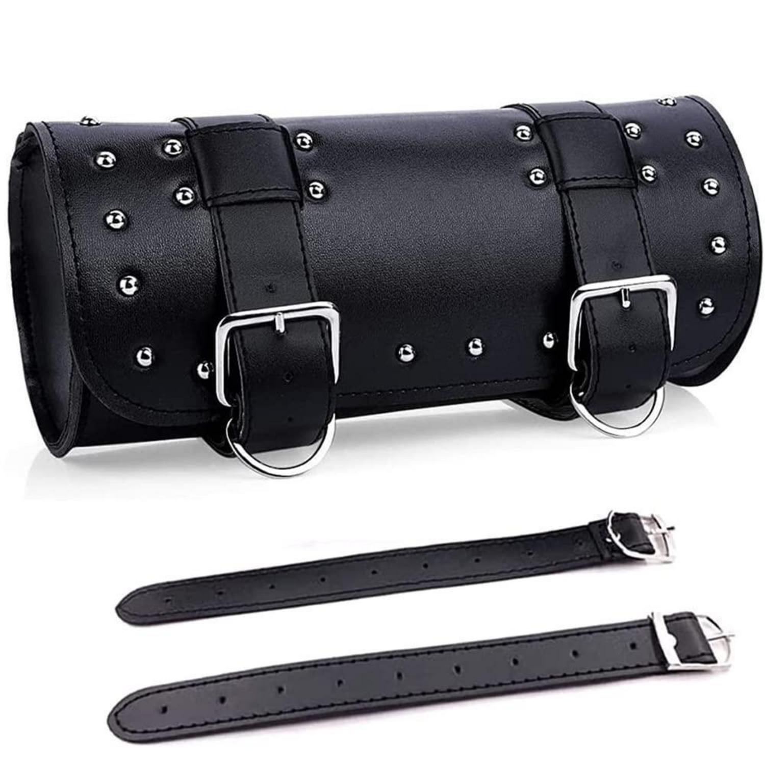 Motorrad Satteltasche Universal Pu Leder Wasserdicht Schwarz
