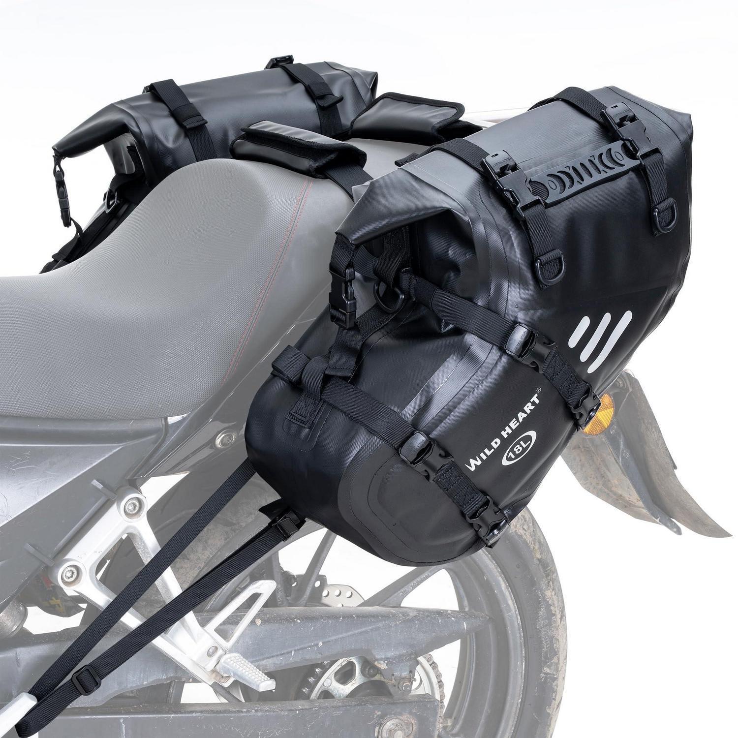 Motorrad-satteltaschen 36l Wasserdicht Tpu Mit Reflektorstreifen Und Schultergurtfunktion