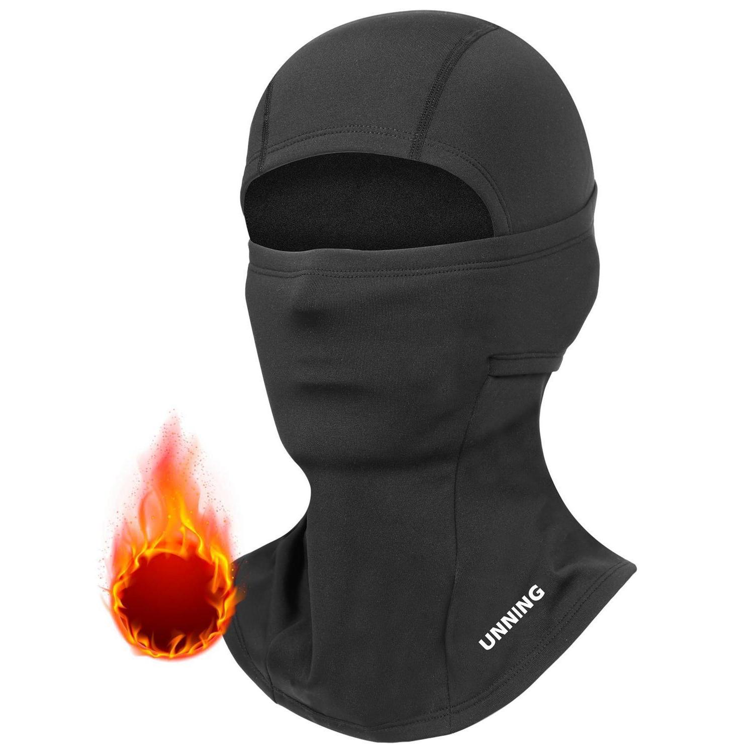 Warme Sturmhaube Für Damen Und Herren, Thermo-skimaske Mit Mikrofleece, Schwarz