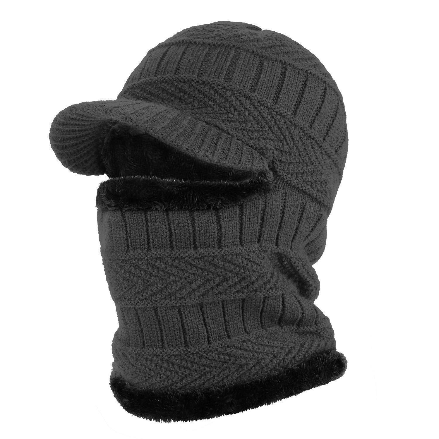 Sturmhaube Mit Visier, Winddicht, Warm, Unisex, Grau