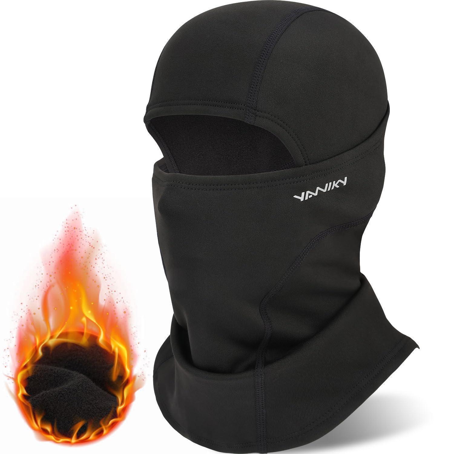 Warme Sturmhaube Für Herren & Damen, Winddicht, Atmungsaktiv, Einheitsgröße Schwarz