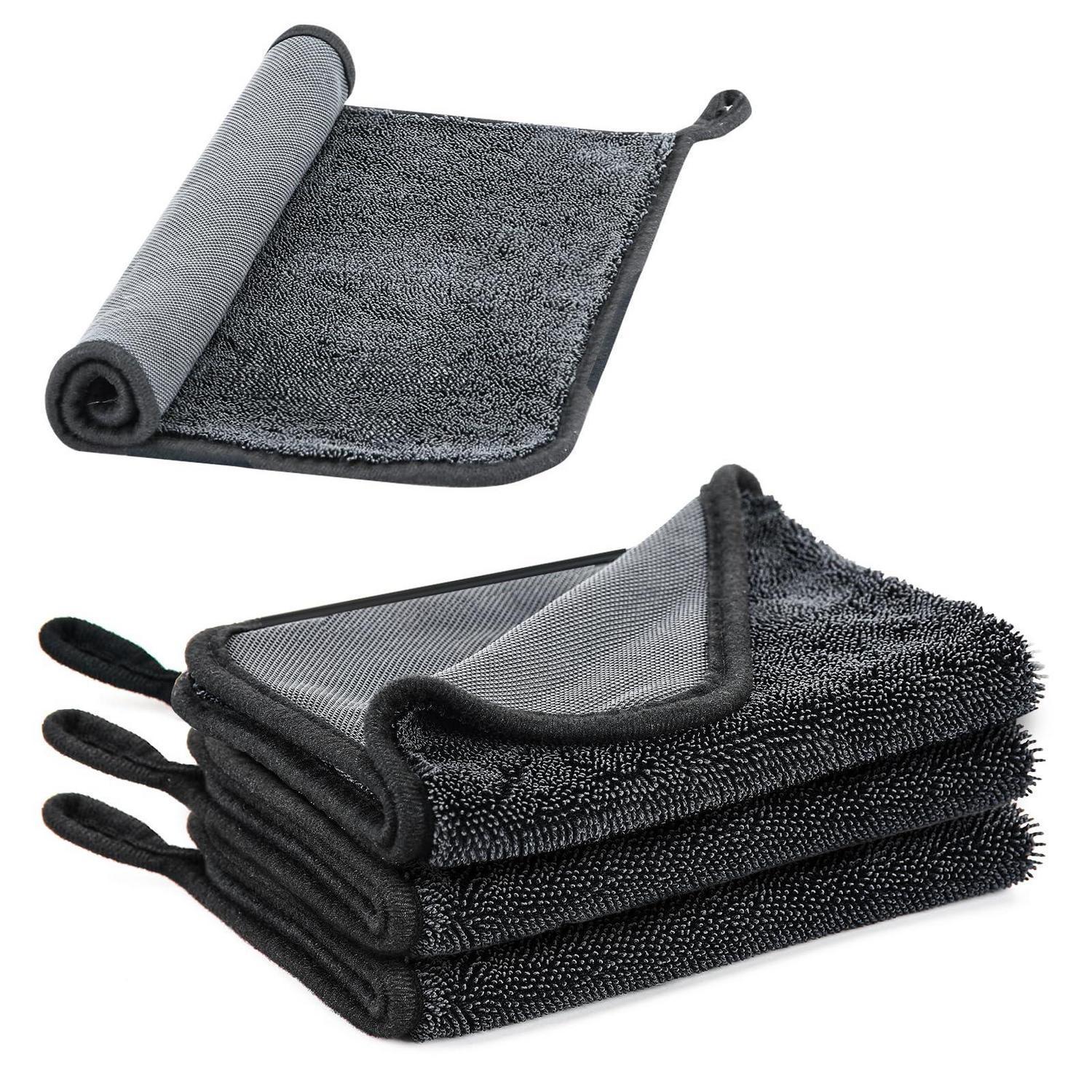3er Pack Mikrofaser Trockentücher 600gsm, 40x60cm, Schnelltrocknend, Streifenfrei