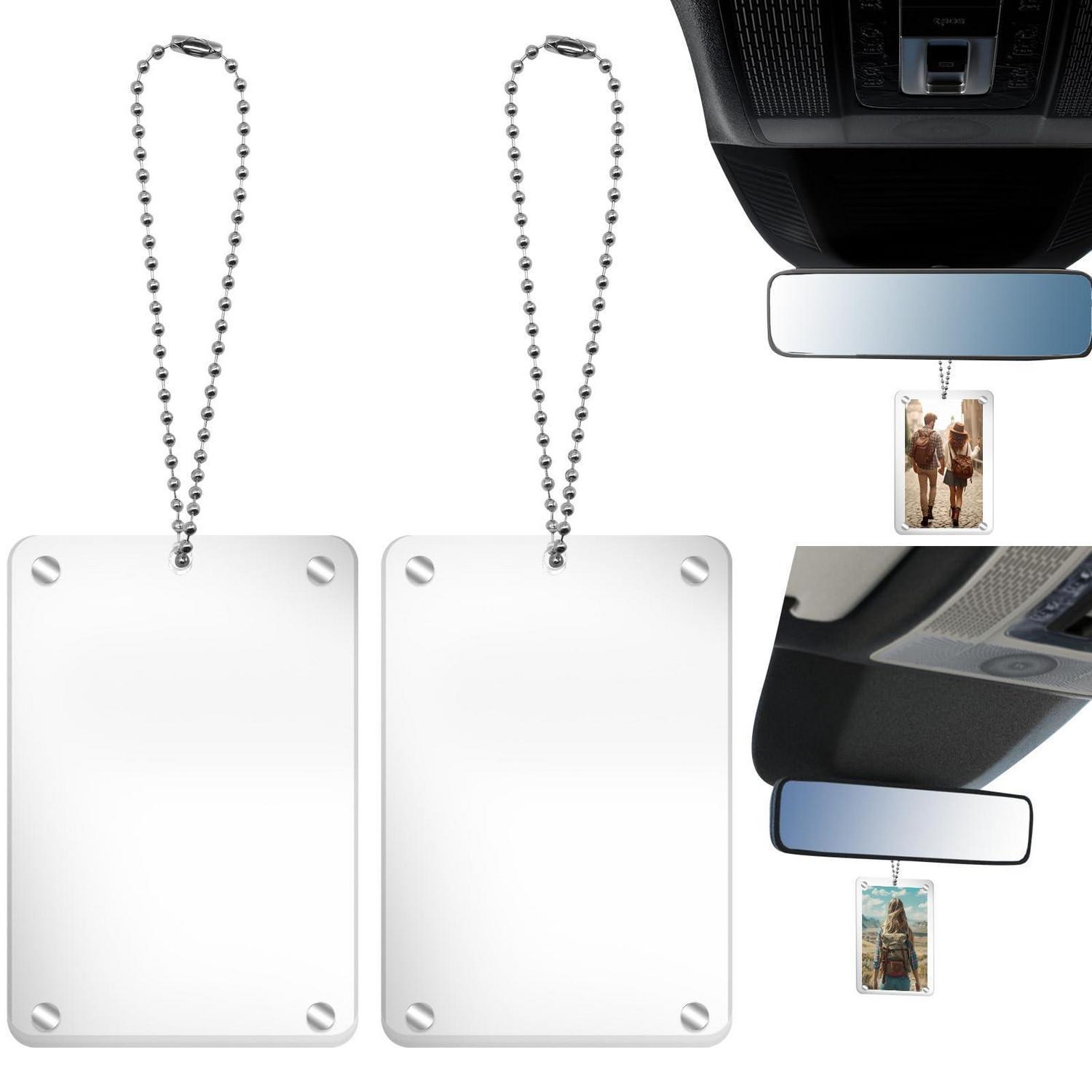 2x Auto-fotohalter Magnetisch, Transparent, Acryl, 6,1x8,9 Cm
